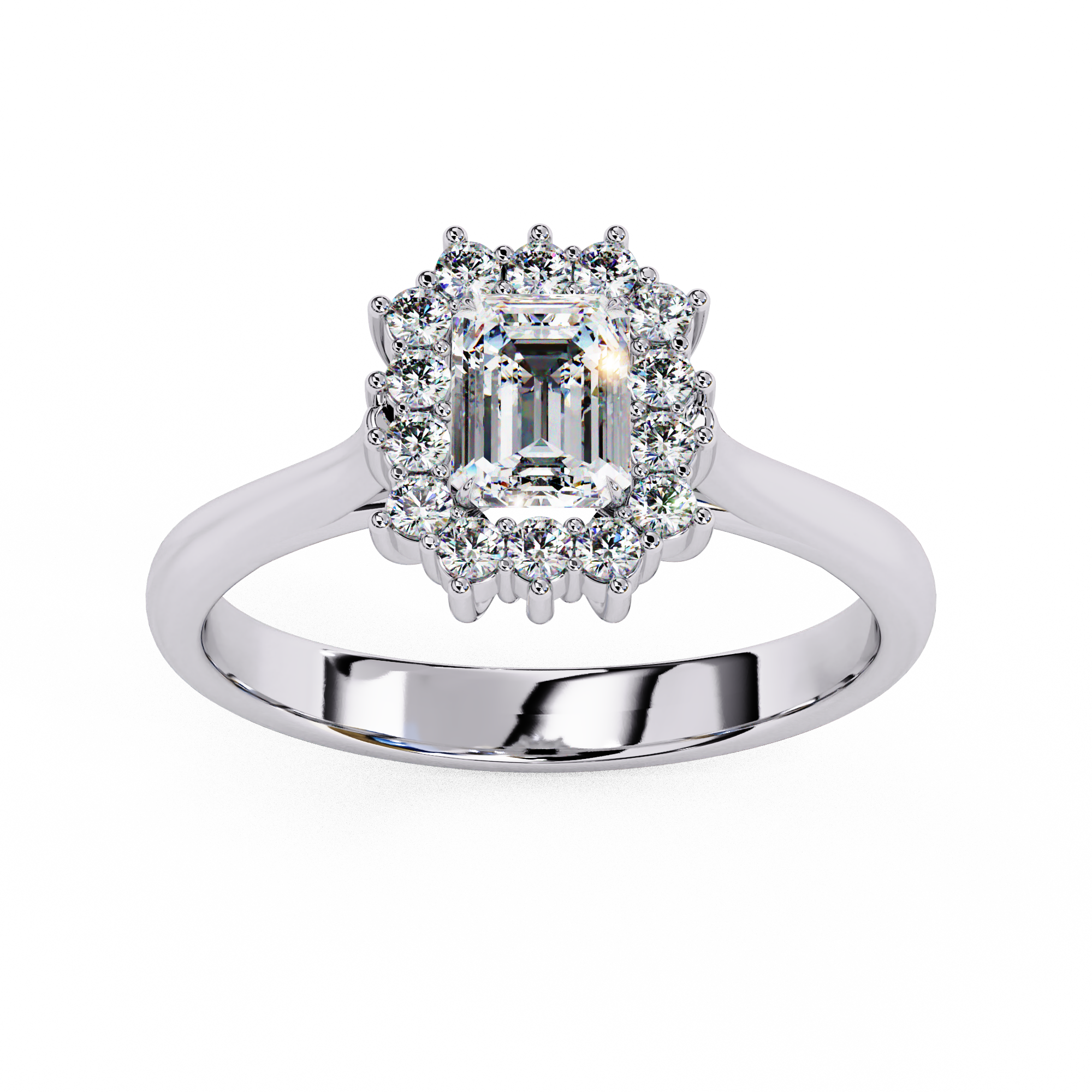 Lustre Éclat Emerald Cut Solitaire Ring
