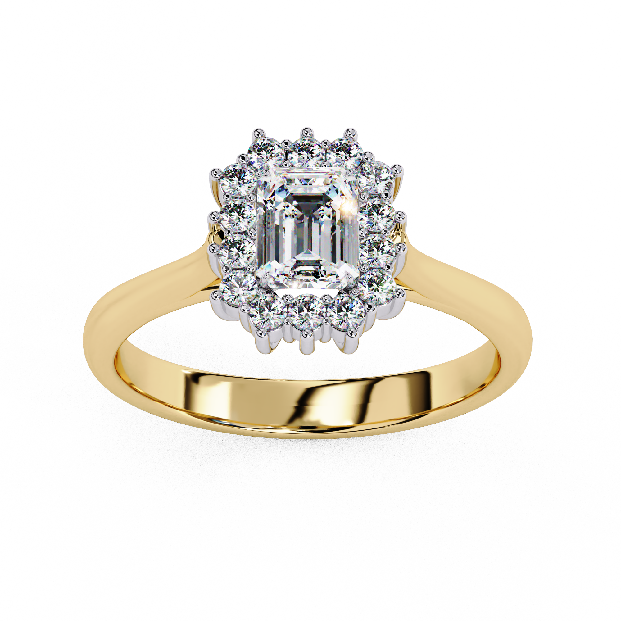 Lustre Éclat Emerald Cut Solitaire Ring