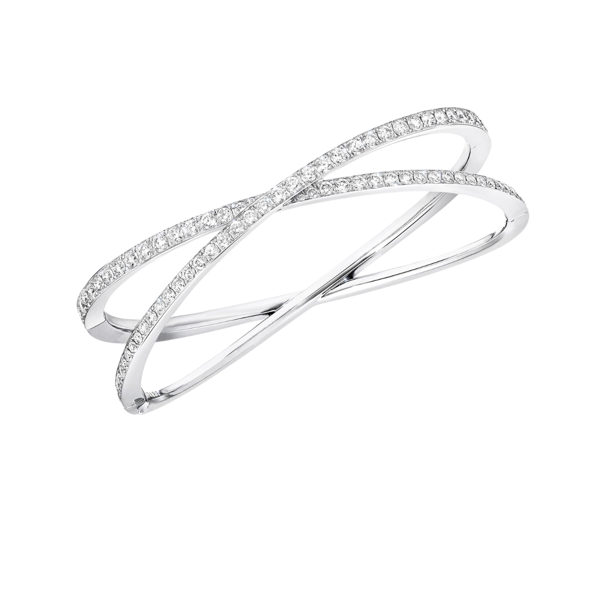 The Cross Pavé Diamond Bangle