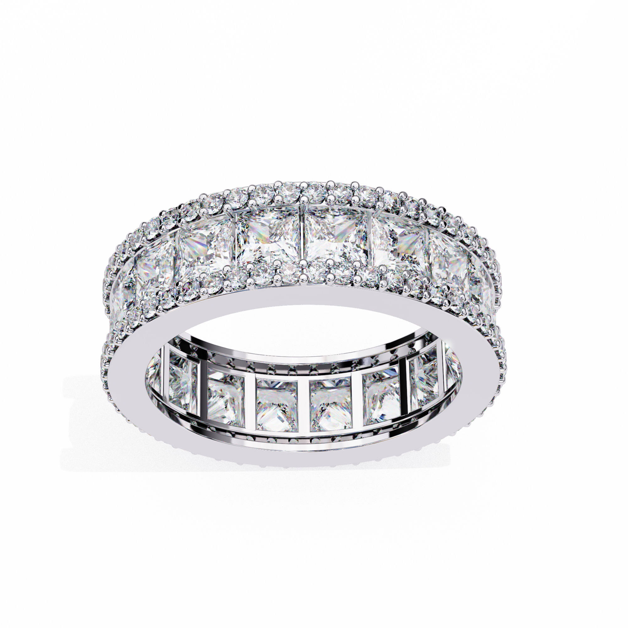Classic Princess Cut Diamond Band