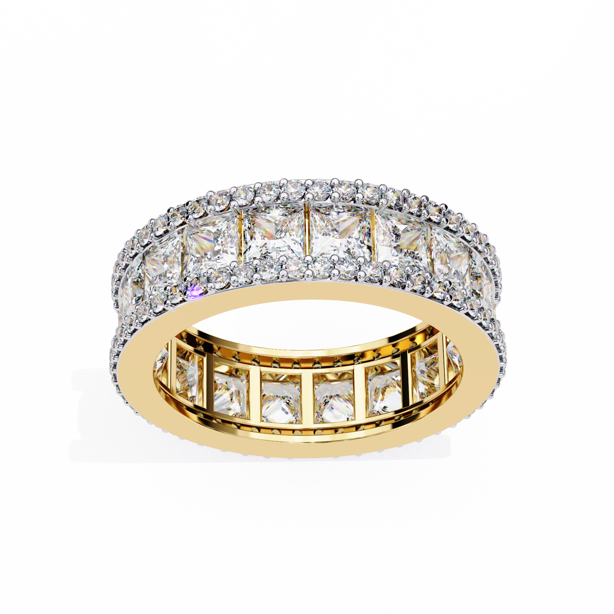 Classic Princess Cut Diamond Band