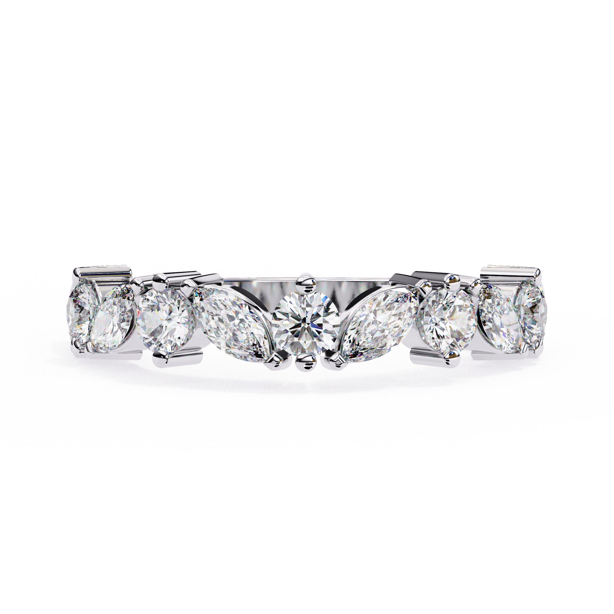 Radiant Marquise Round Ring