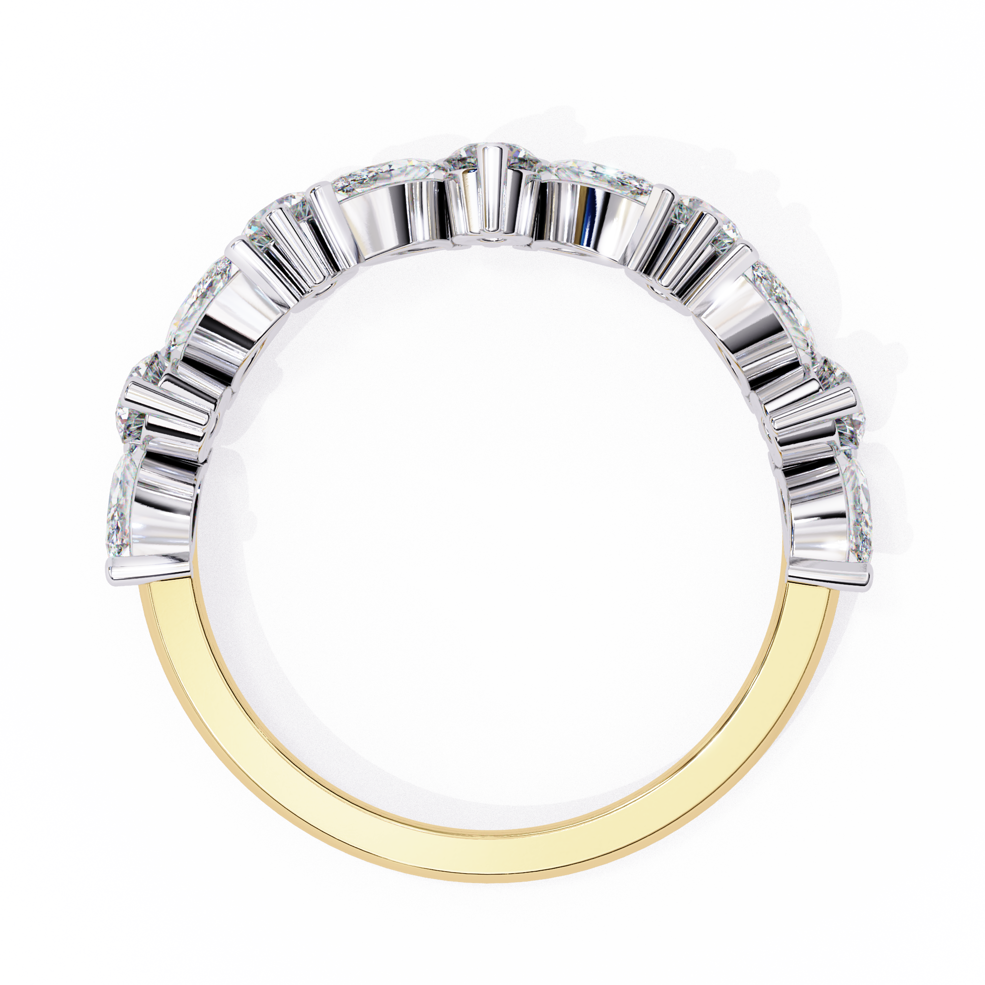Radiant Marquise Round Ring