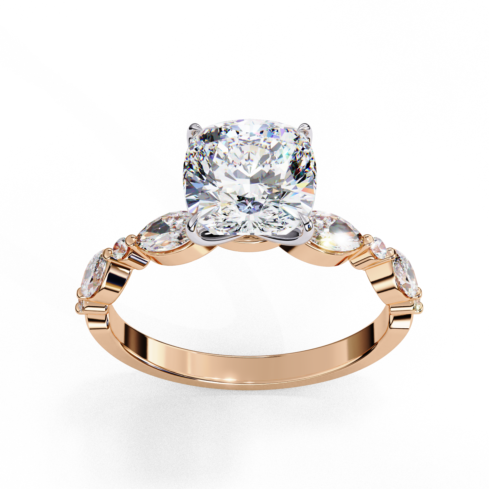 Elysian Square Cushion Cut Solitaire Ring