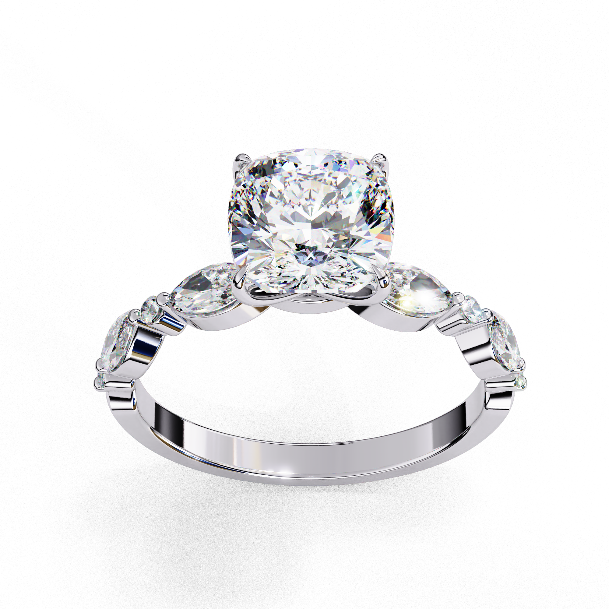 Elysian Square Cushion Cut Solitaire Ring