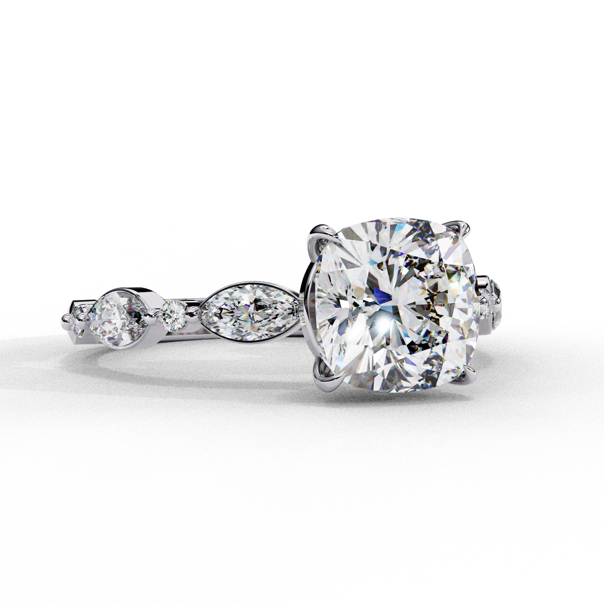 Elysian Square Cushion Cut Solitaire Ring