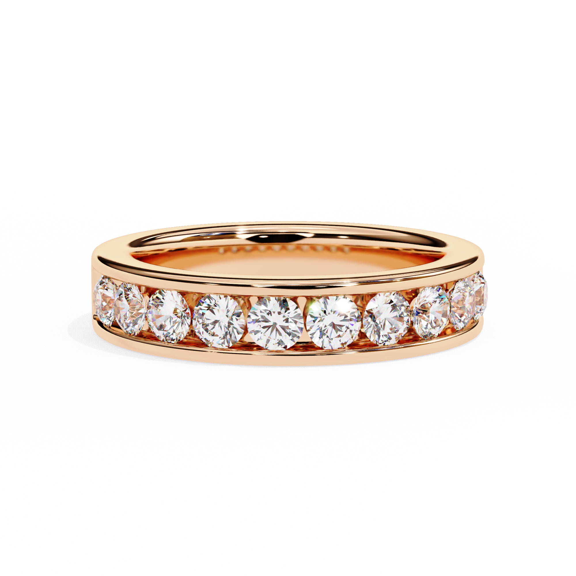 Classic Pave Set Round Diamond Ring