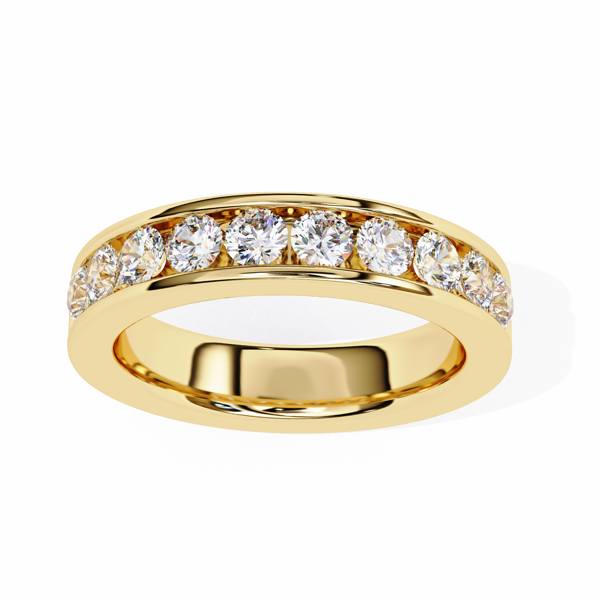 Classic Pave Set Round Diamond Ring