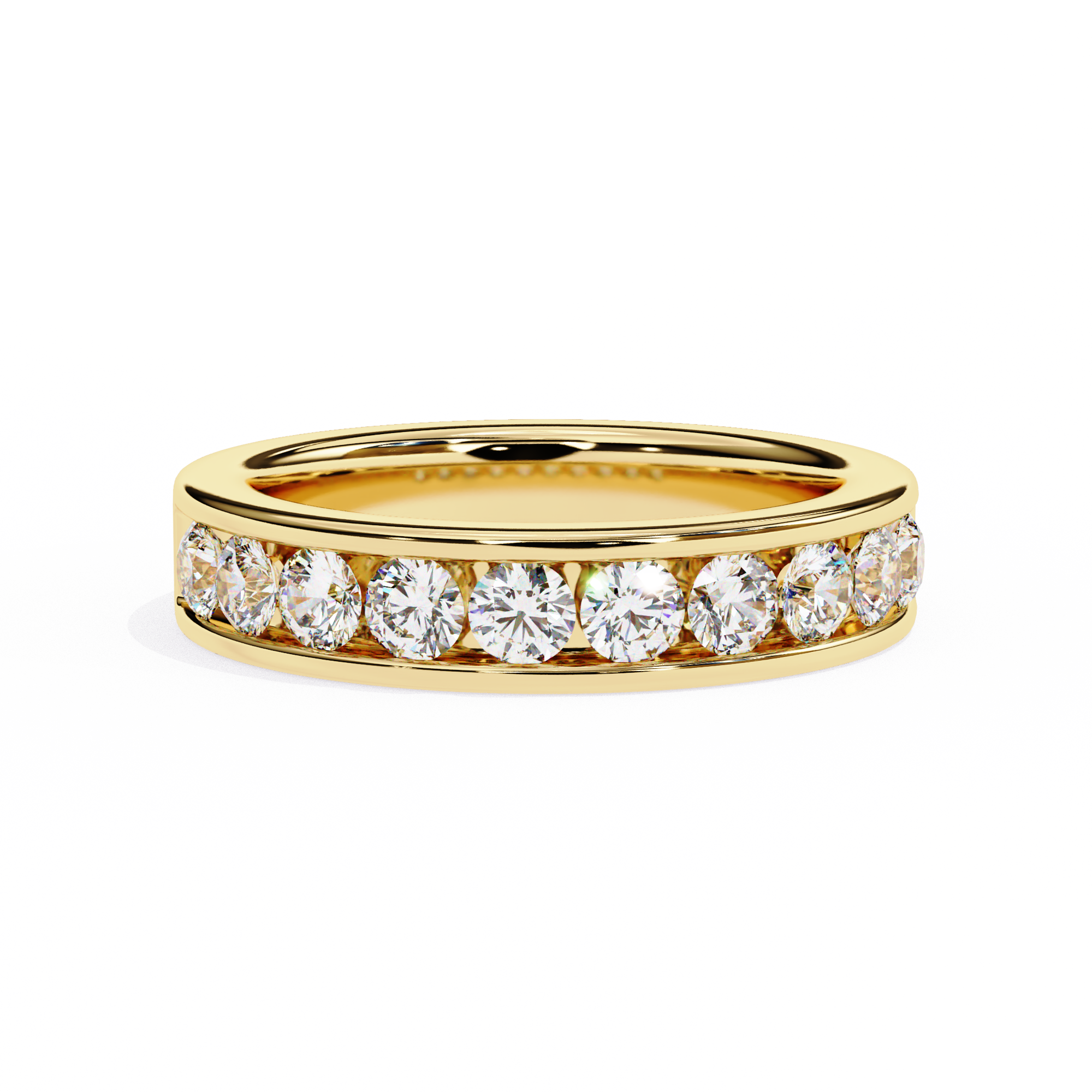 Classic Pave Set Round Diamond Ring