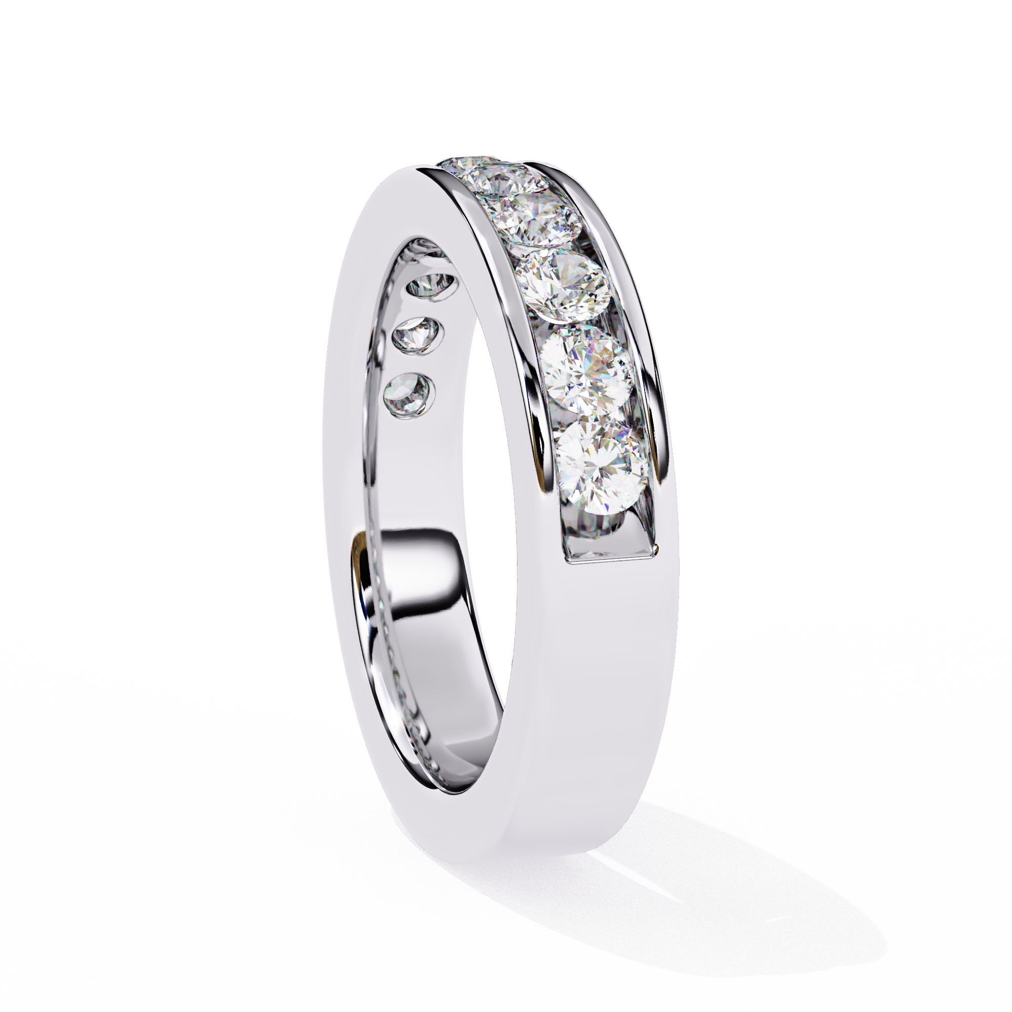 Classic Pave Set Round Diamond Ring