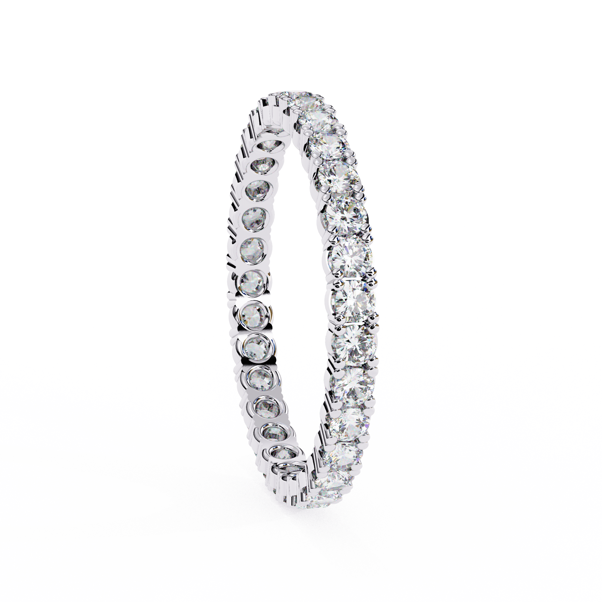 Timeless Alternating Diamond Eternity Ring