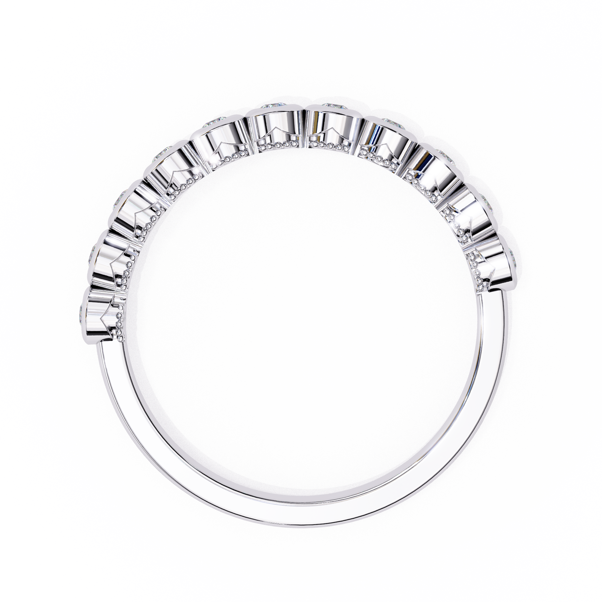 Timeless Diamond Bezel Stackable Ring