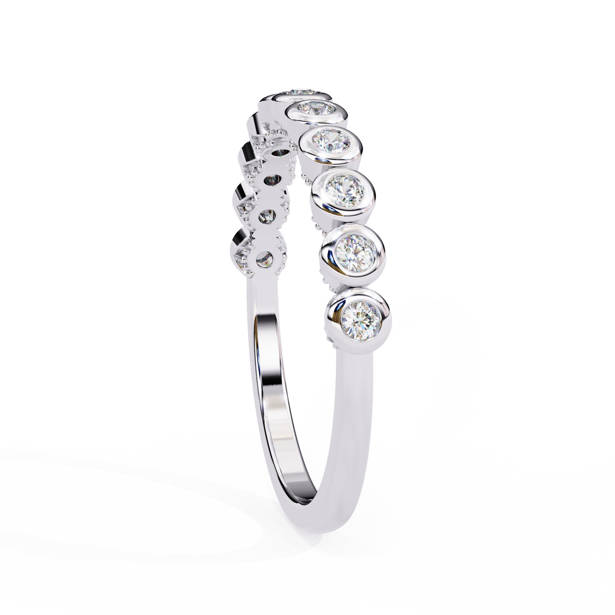 Timeless Diamond Bezel Stackable Ring