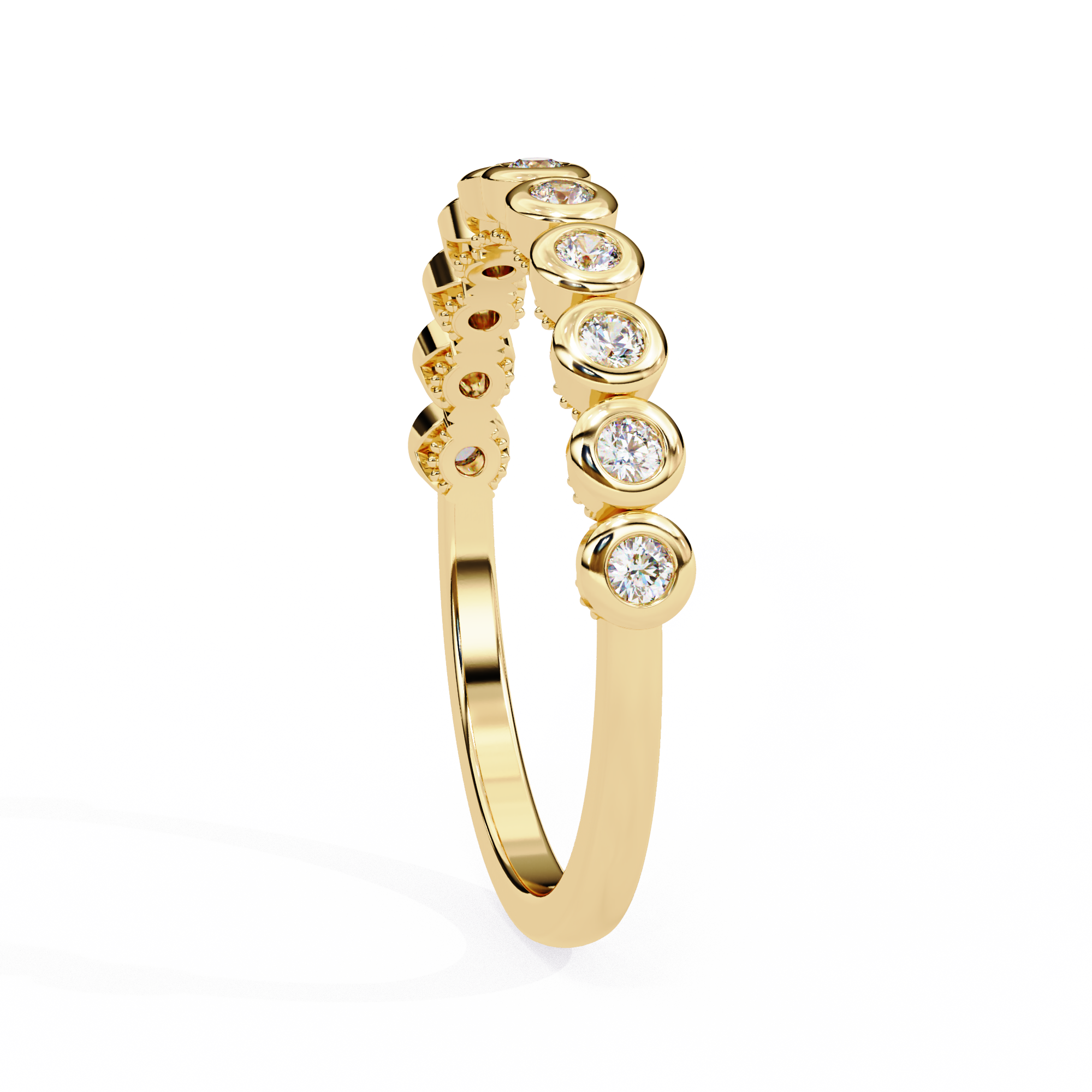 Timeless Diamond Bezel Stackable Ring