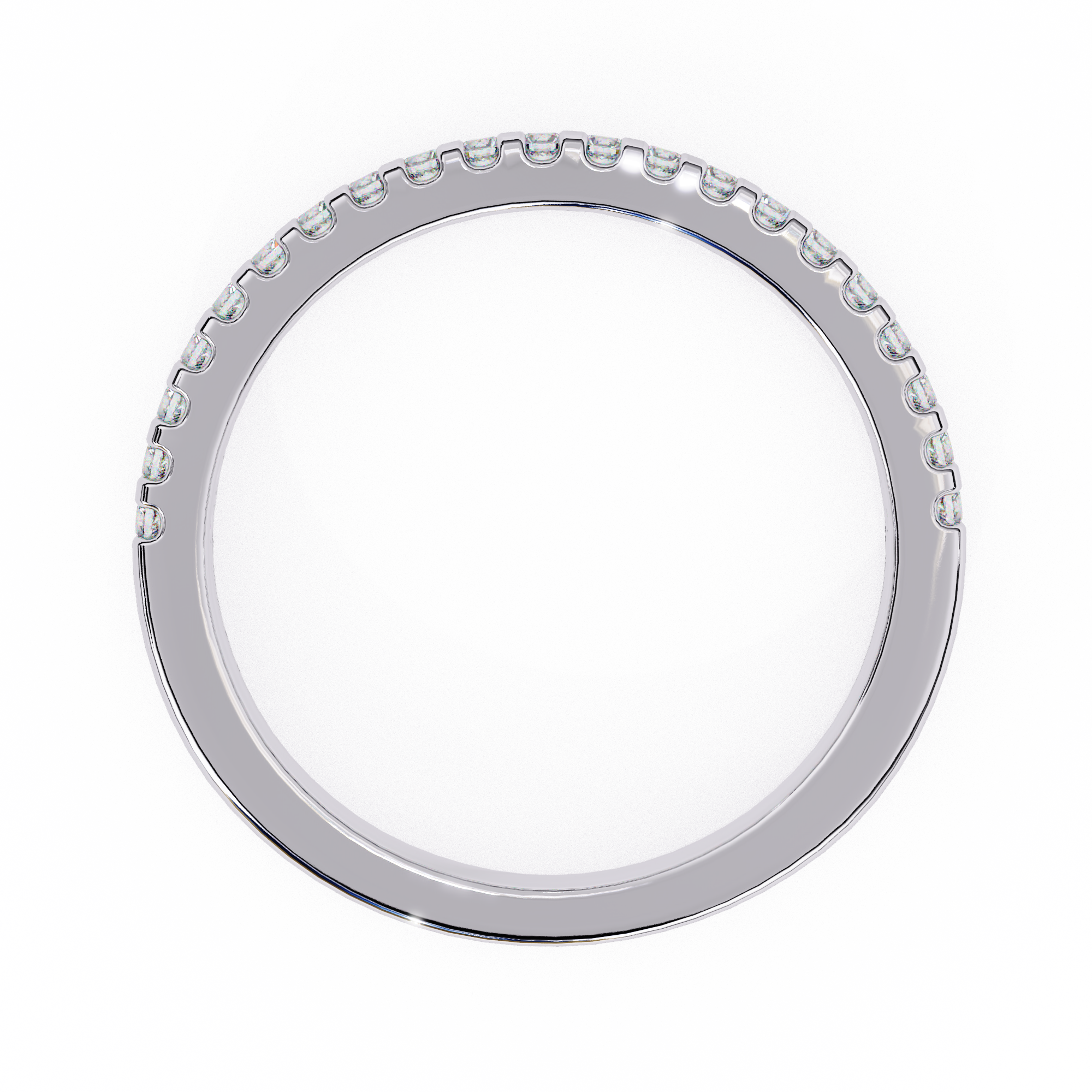 Radiant Round Diamond Half-Eternity Ring