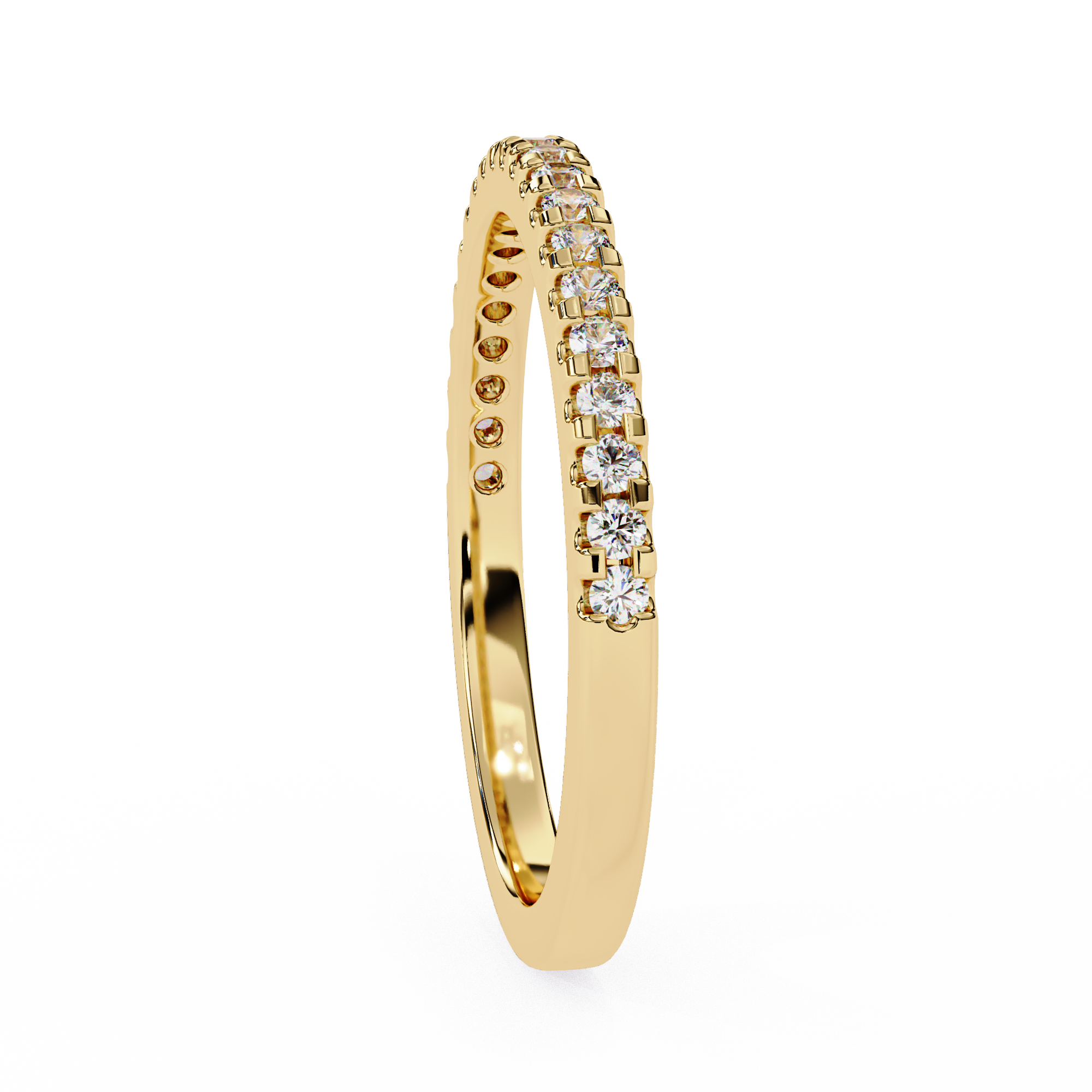 Radiant Round Diamond Half-Eternity Ring