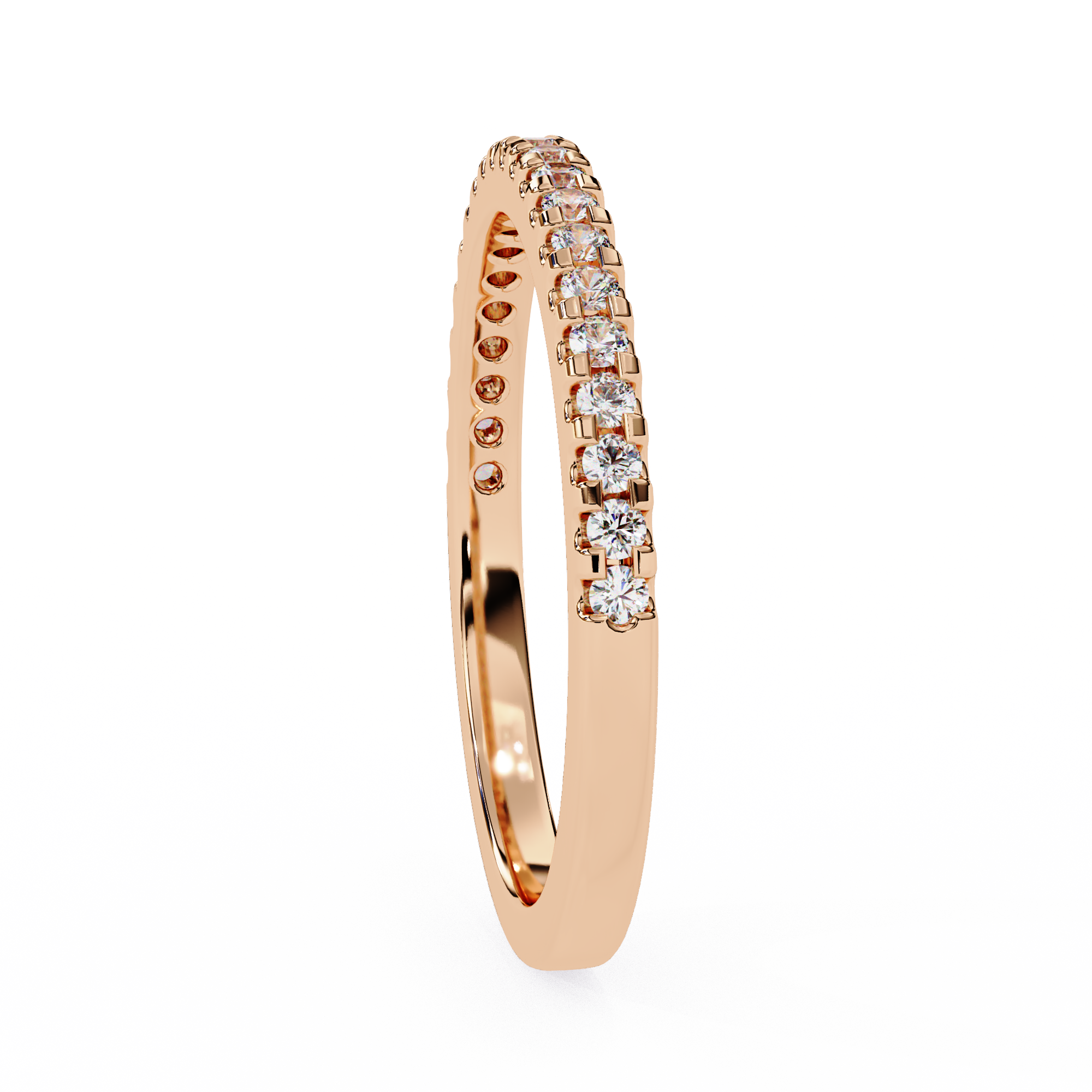Radiant Round Diamond Half-Eternity Ring