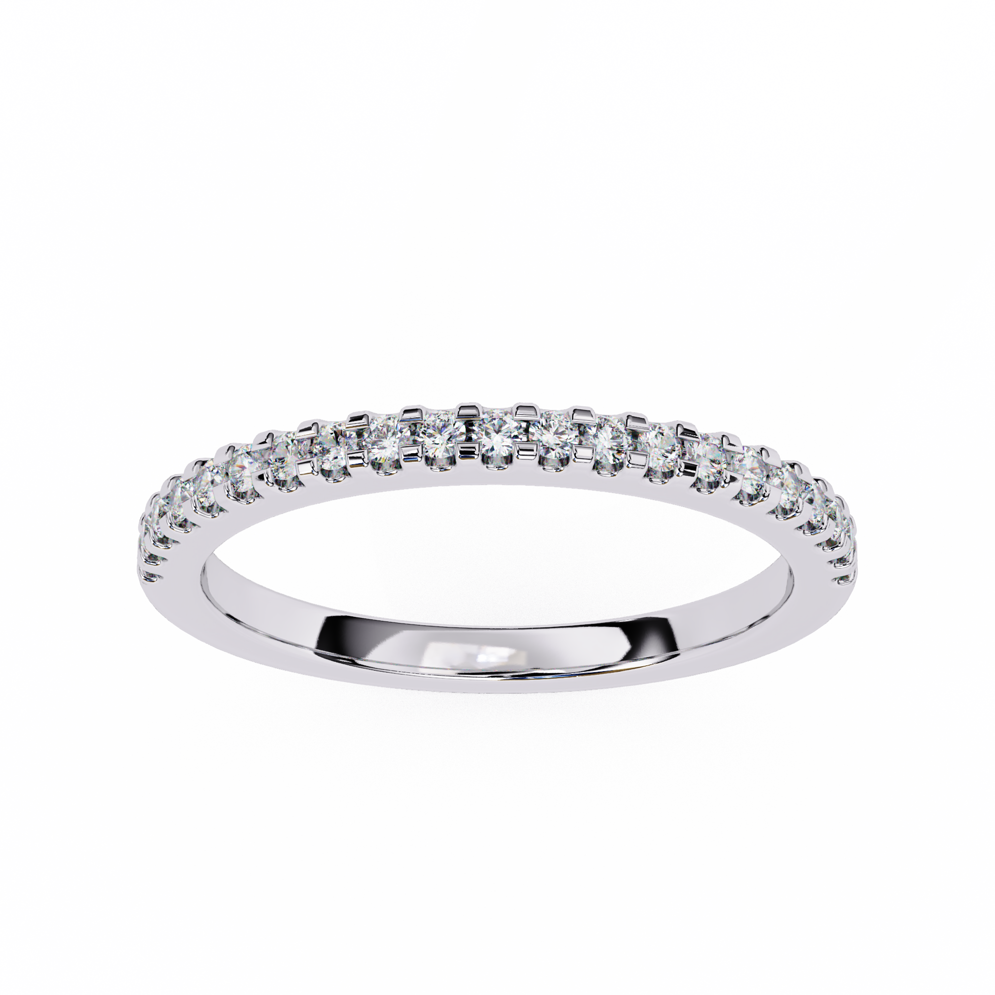 Radiant Round Diamond Half-Eternity Ring