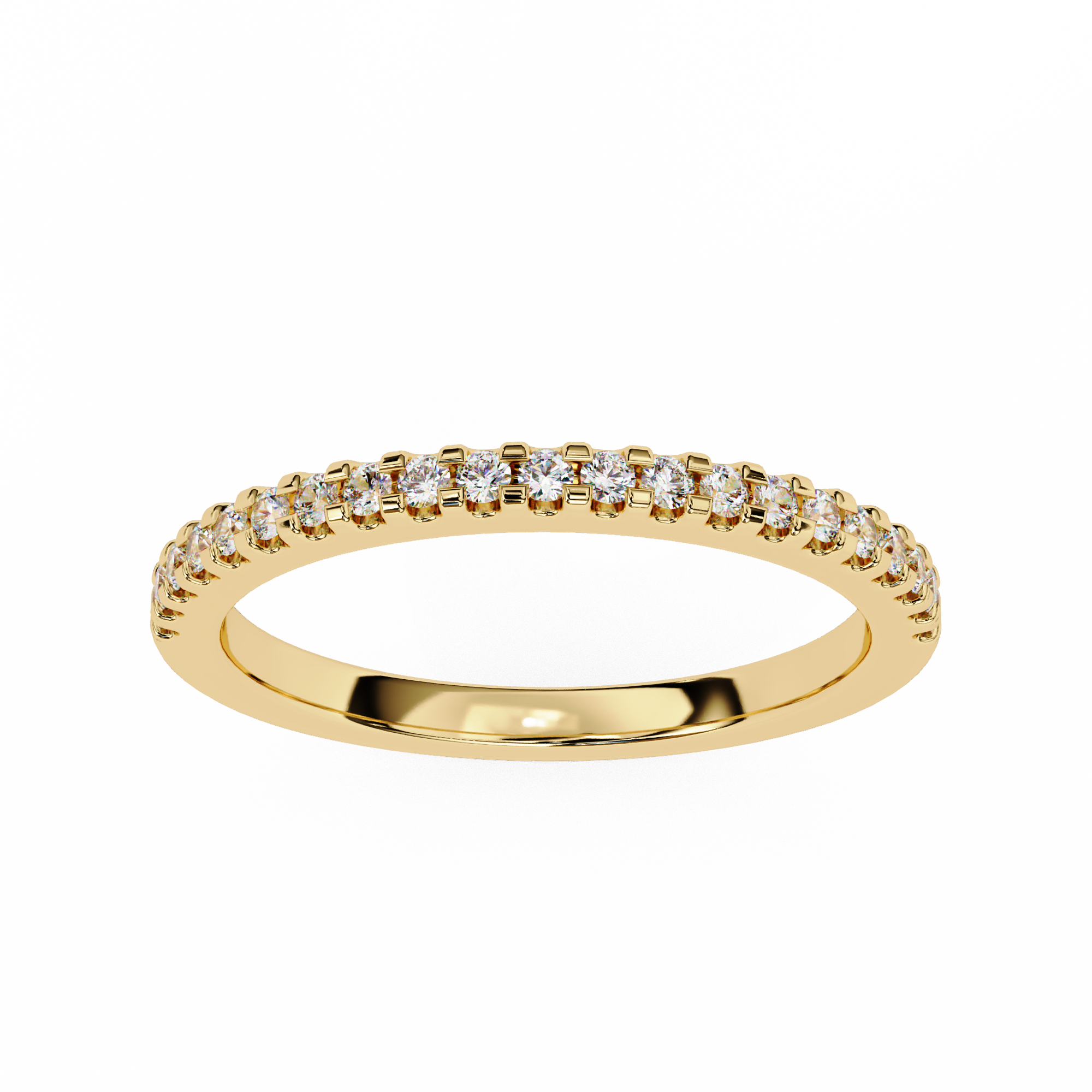 Radiant Round Diamond Half-Eternity Ring