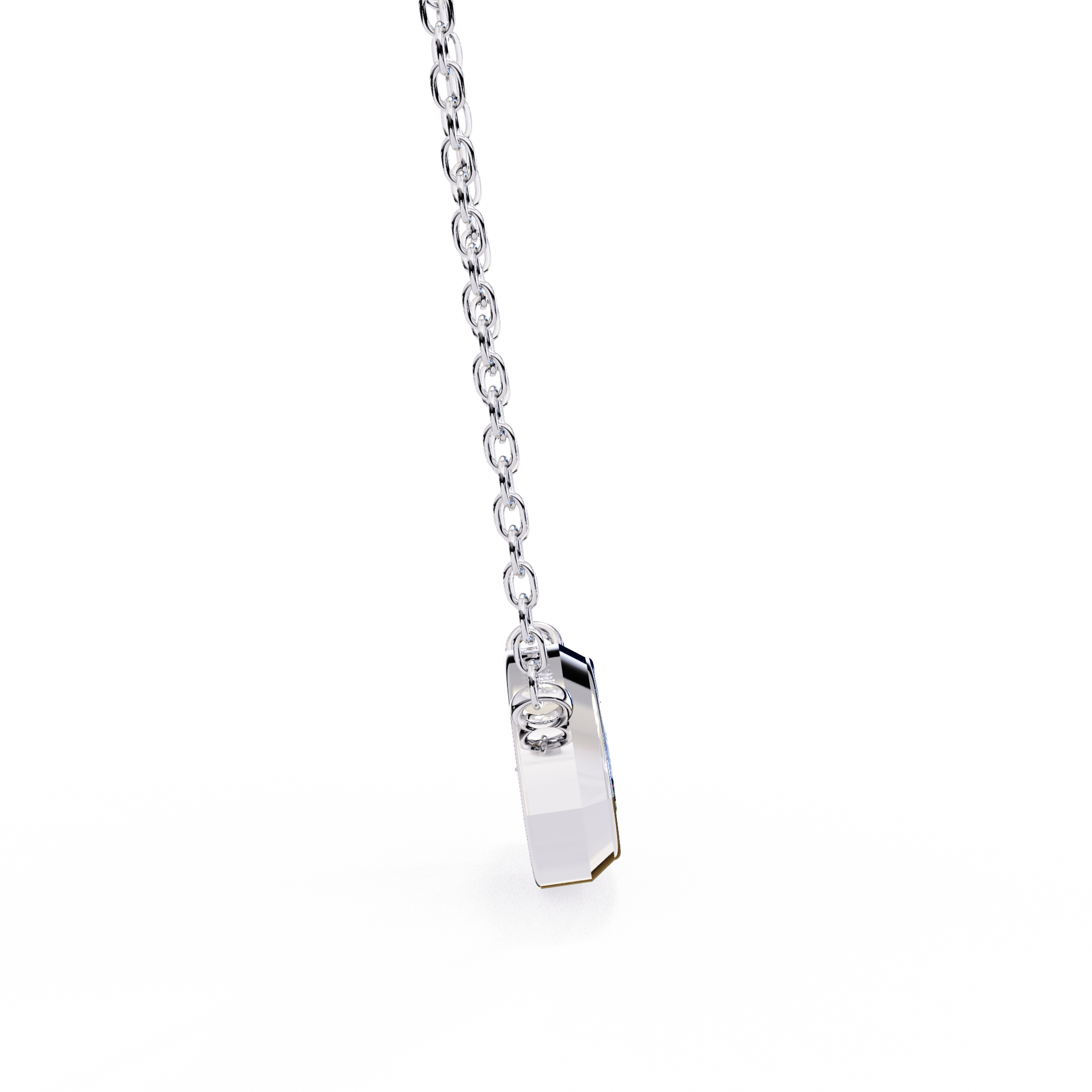 Classic Marquise Bezel Set Lab Created Diamond Solitaire Necklace
