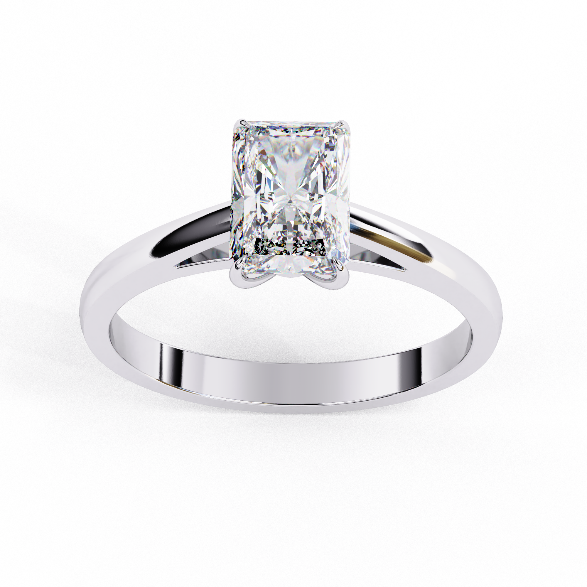 Classic Radiant Cut Solitaire Ring
