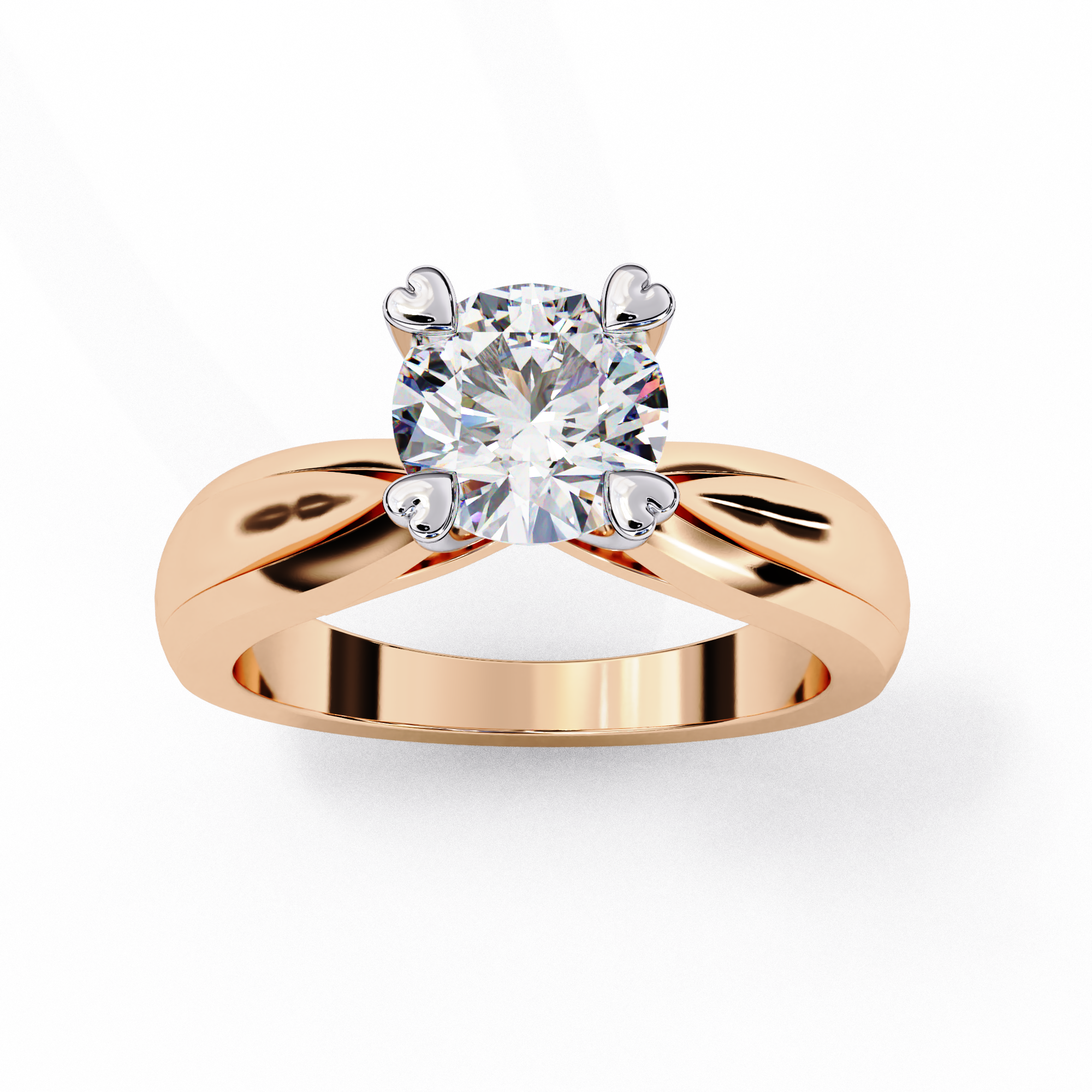 Cupid Round Brilliant Solitaire Ring