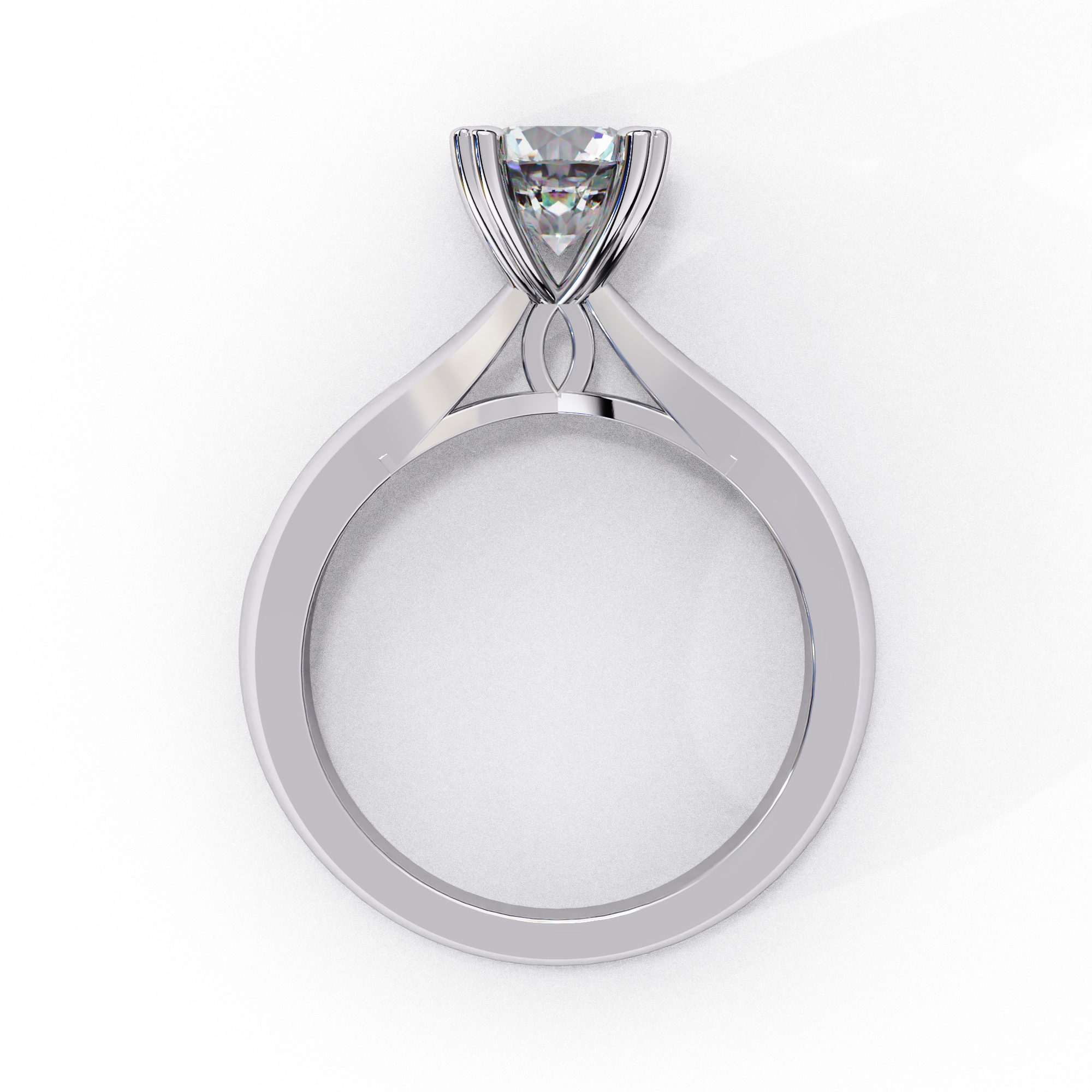 Cupid Round Brilliant Solitaire Ring