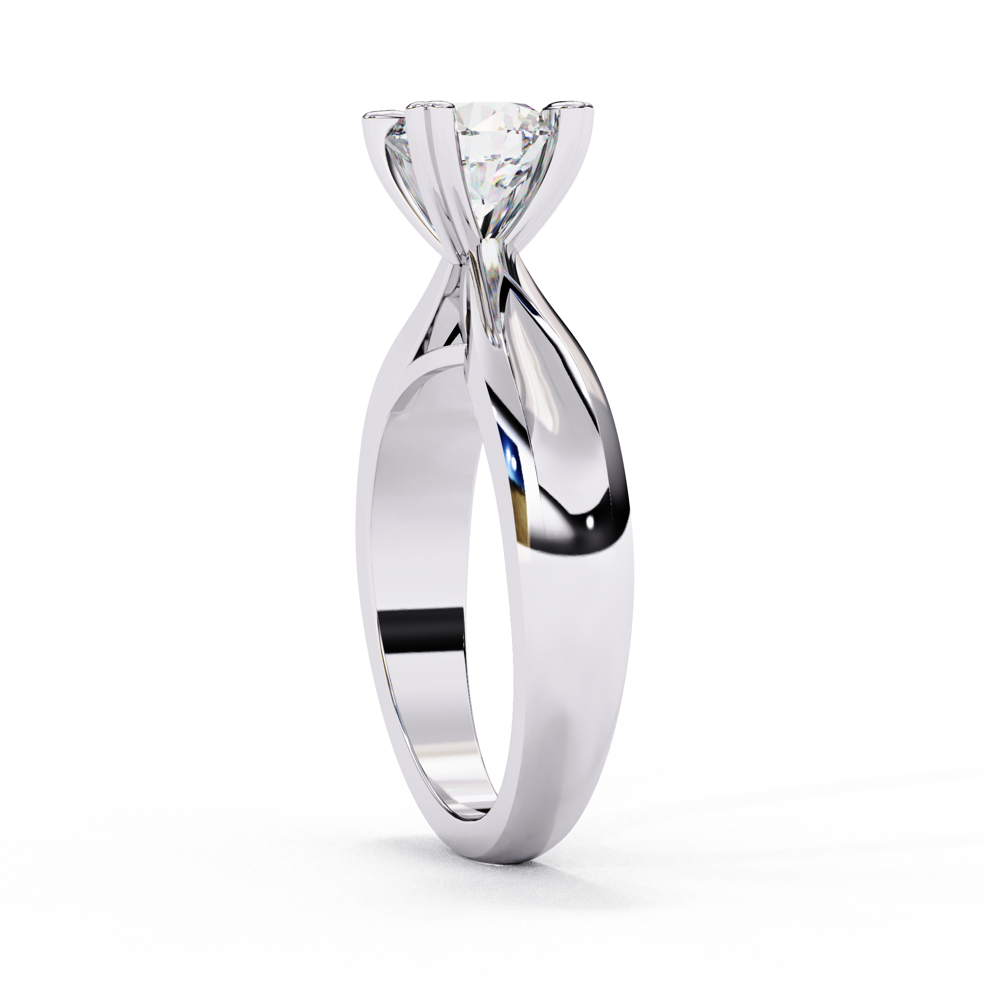 Cupid Round Brilliant Solitaire Ring