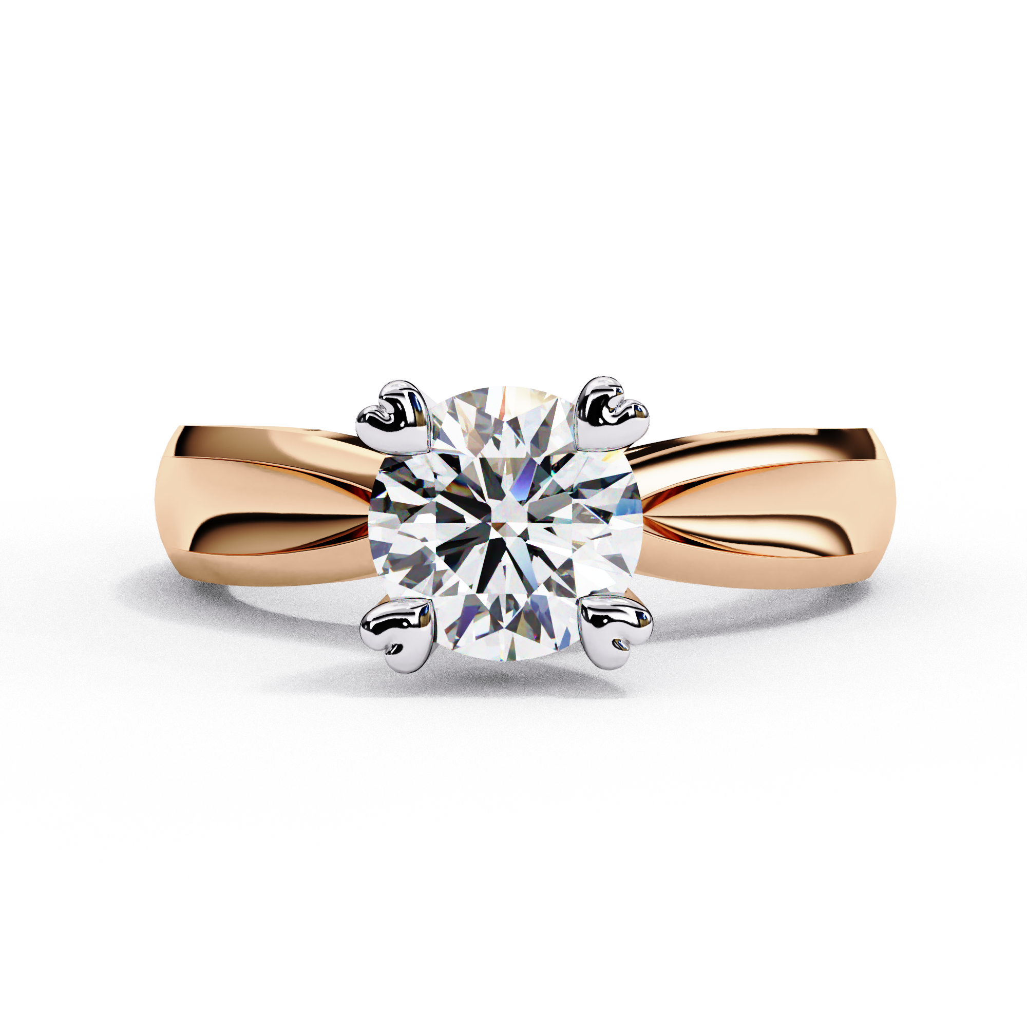 Cupid Round Brilliant Solitaire Ring