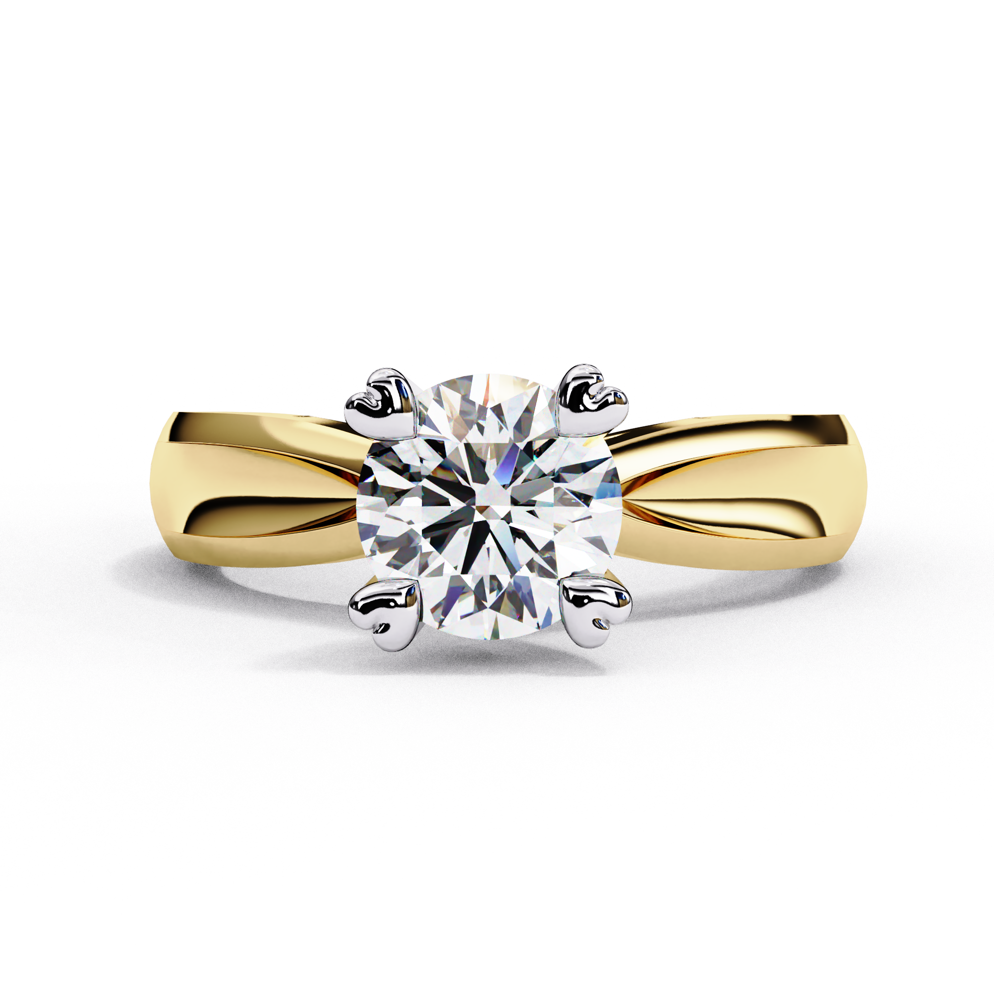 Cupid Round Brilliant Solitaire Ring