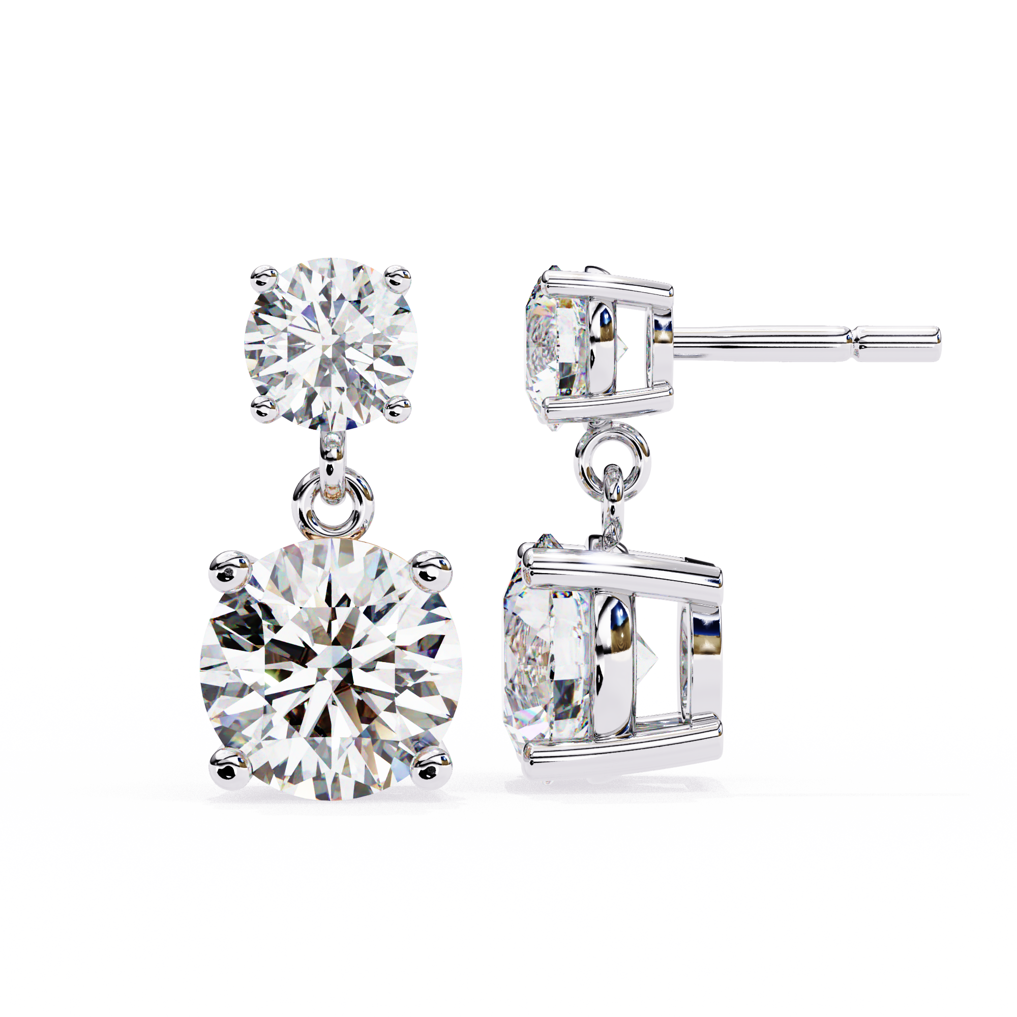 Diamond Duo Stud Earrings (F/G VS+)
