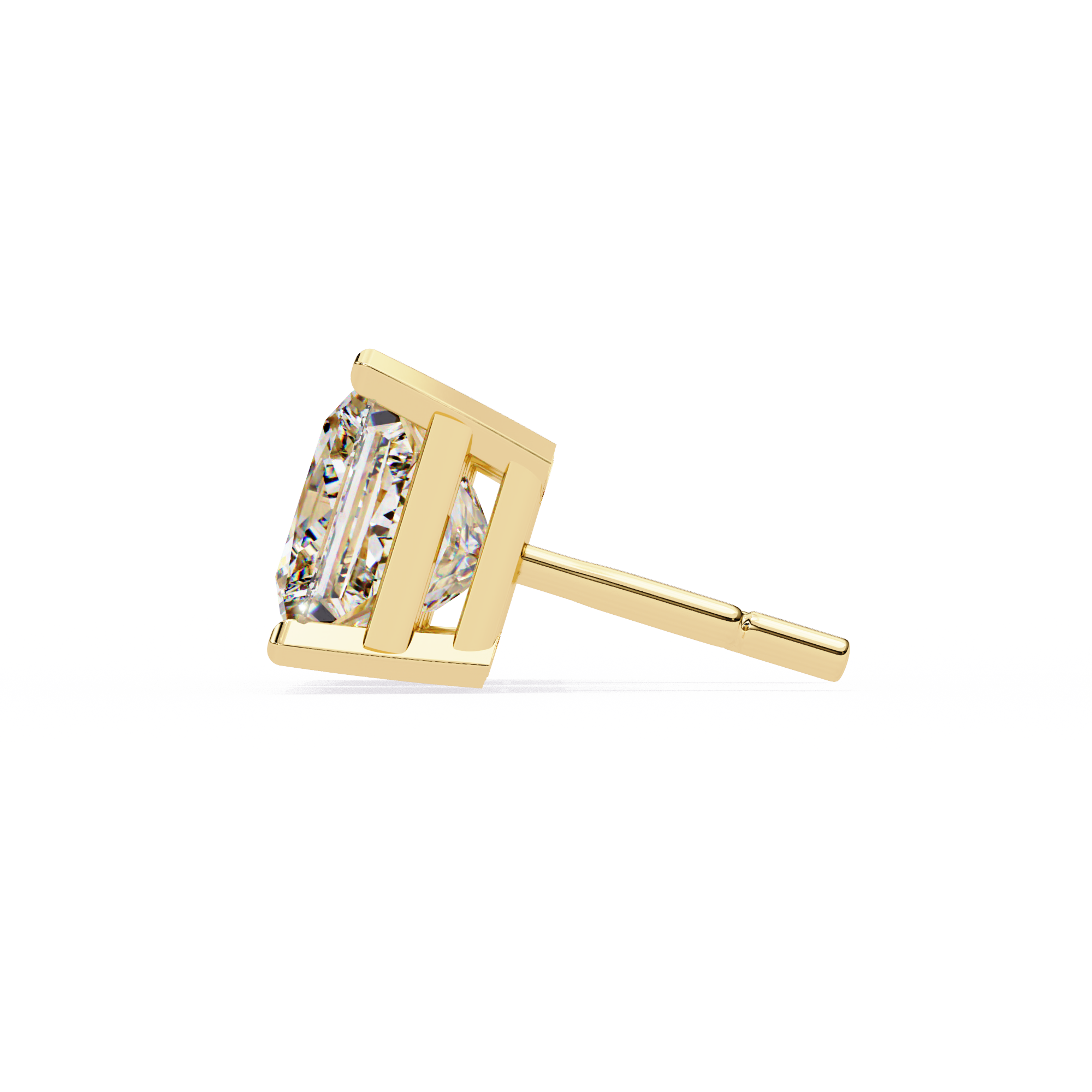 Classic Princess Cut Diamond Four Prong Martini Stud Earrings (F/G VS+)