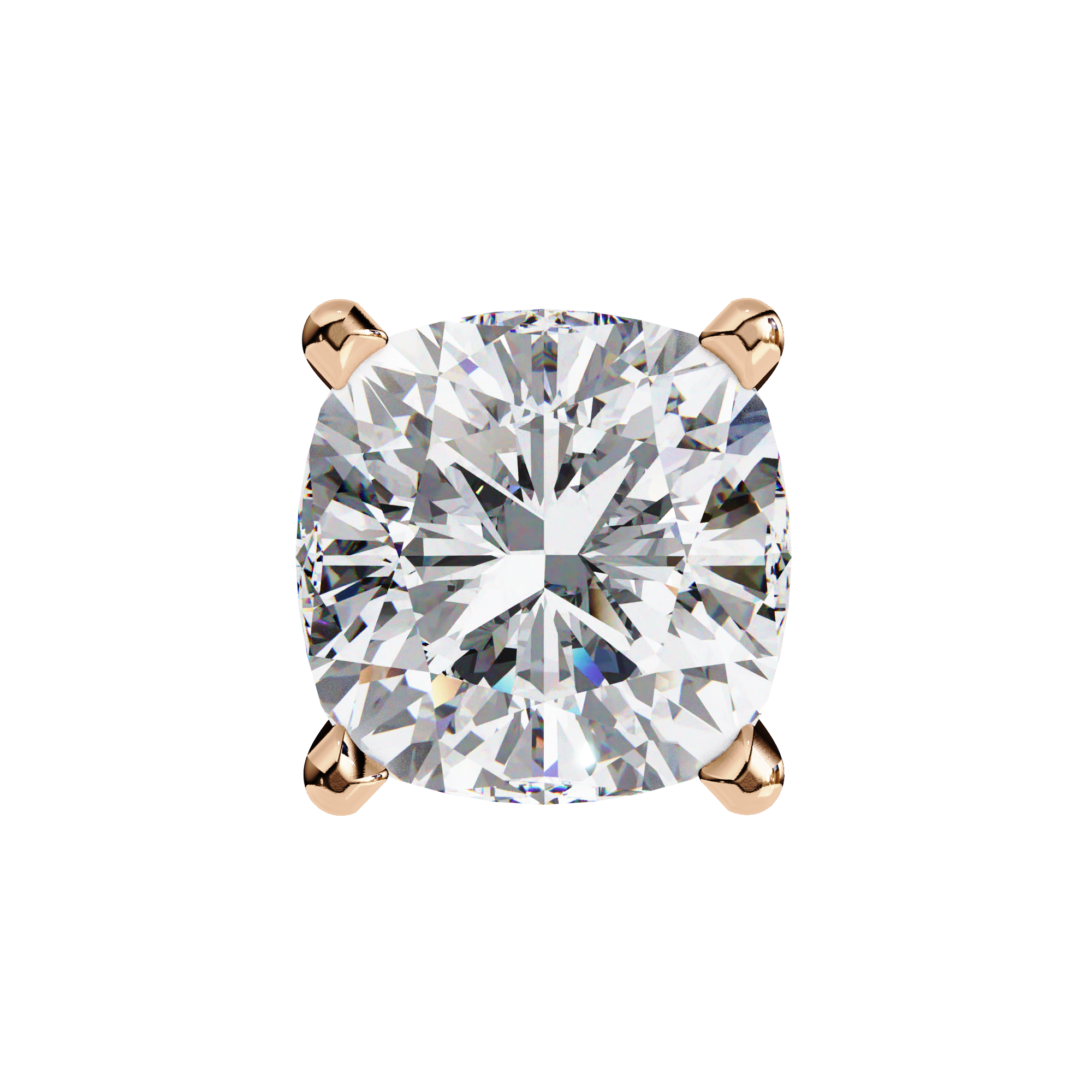 Classic Cushion Diamond Four Prong Stud Earrings (F/G VS+)