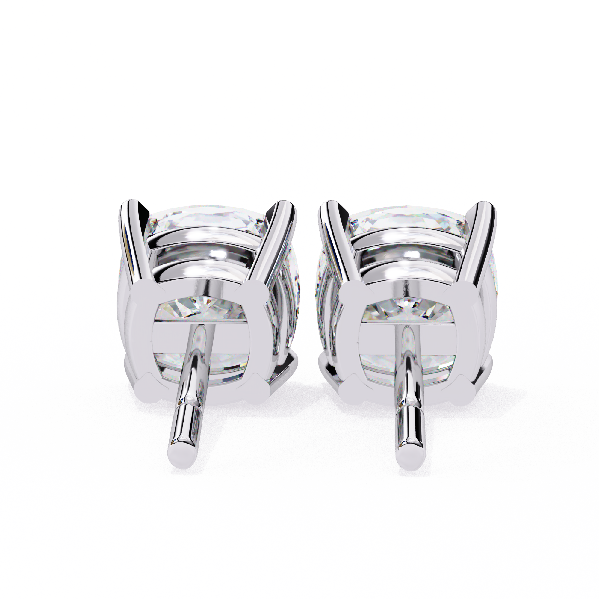 Classic Cushion Diamond Four Prong Stud Earrings (F/G VS+)