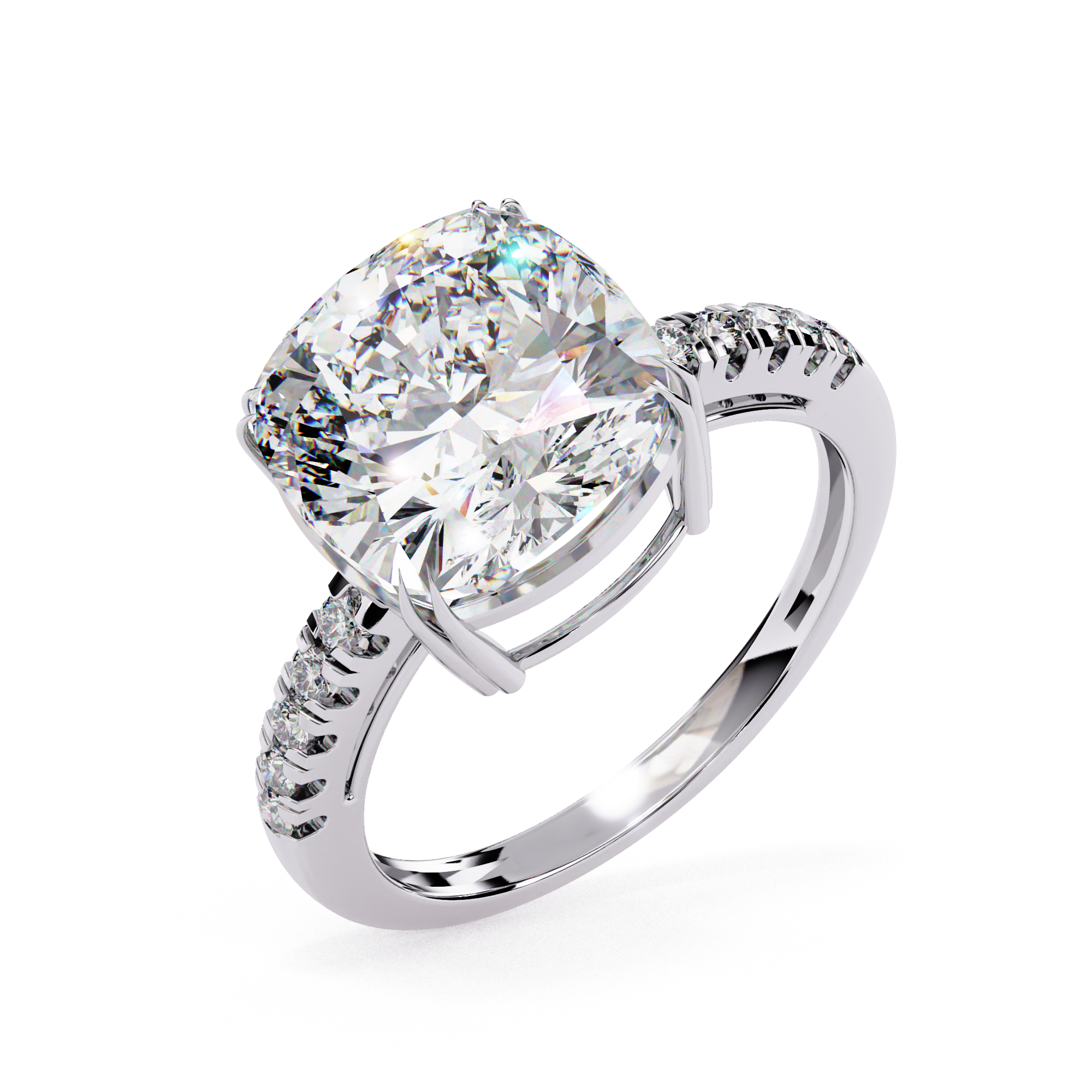 Cushion Solitaire Ring