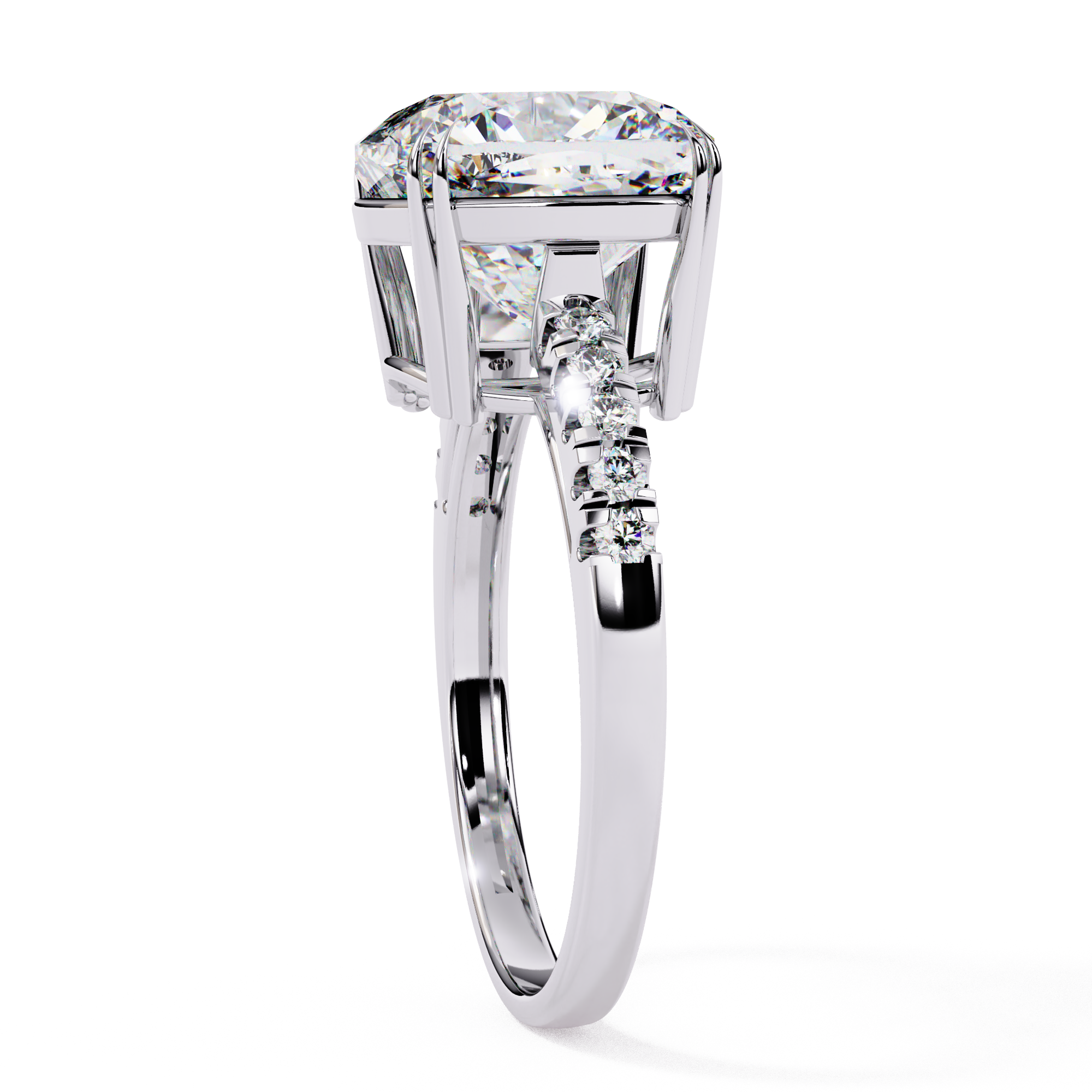 Cushion Solitaire Ring