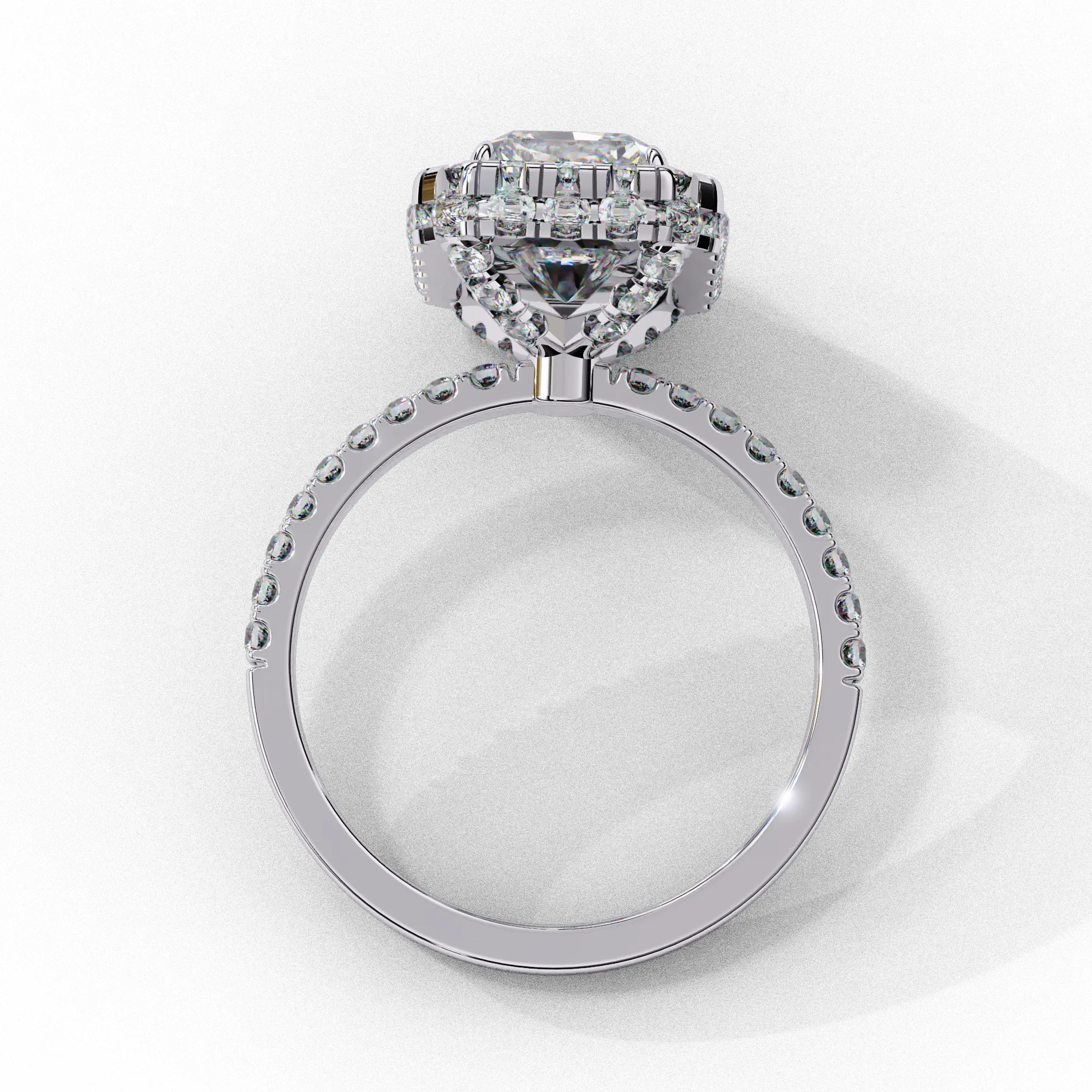 Radiant Solitaire Ring with Halo