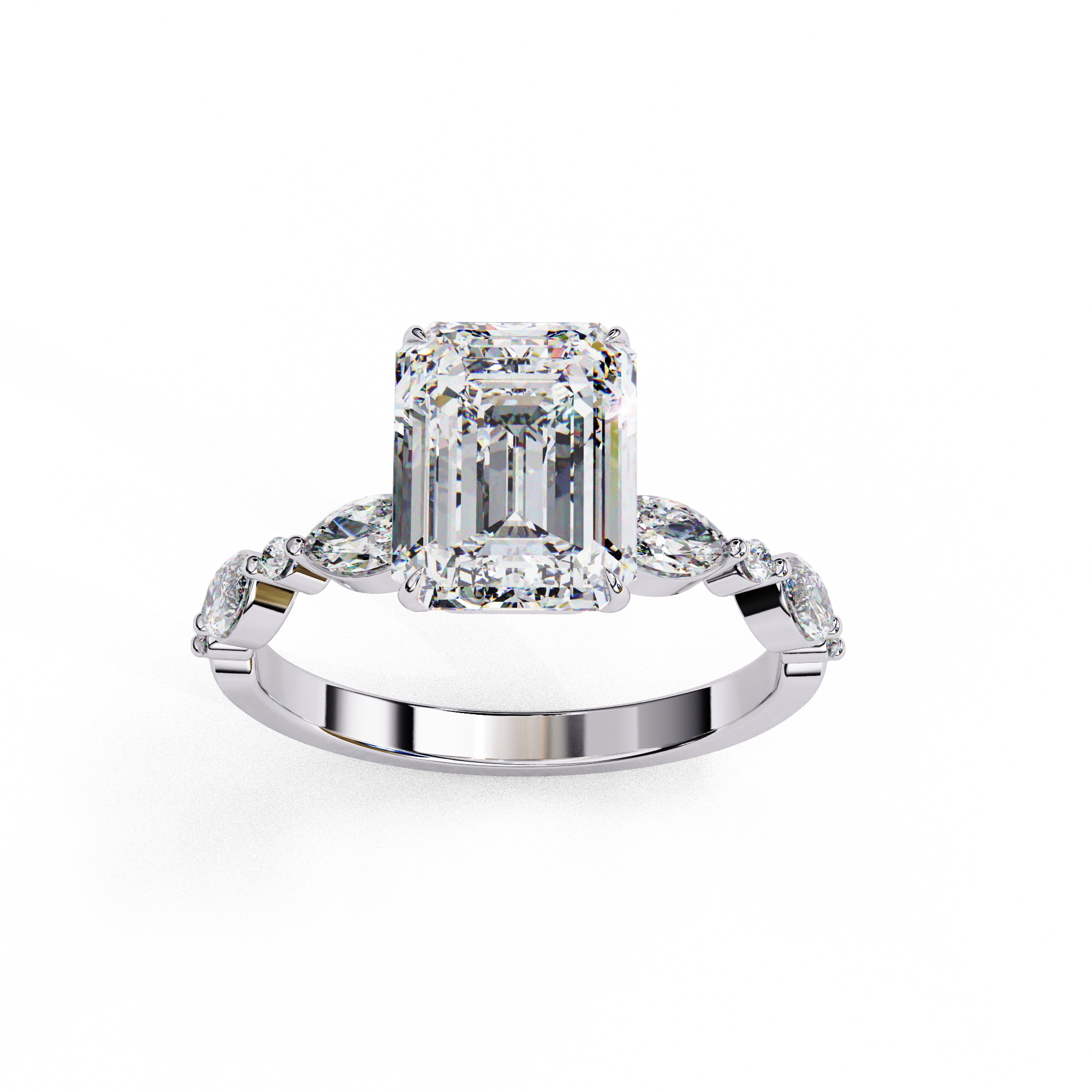 Elysian Emerald Cut Solitaire Ring