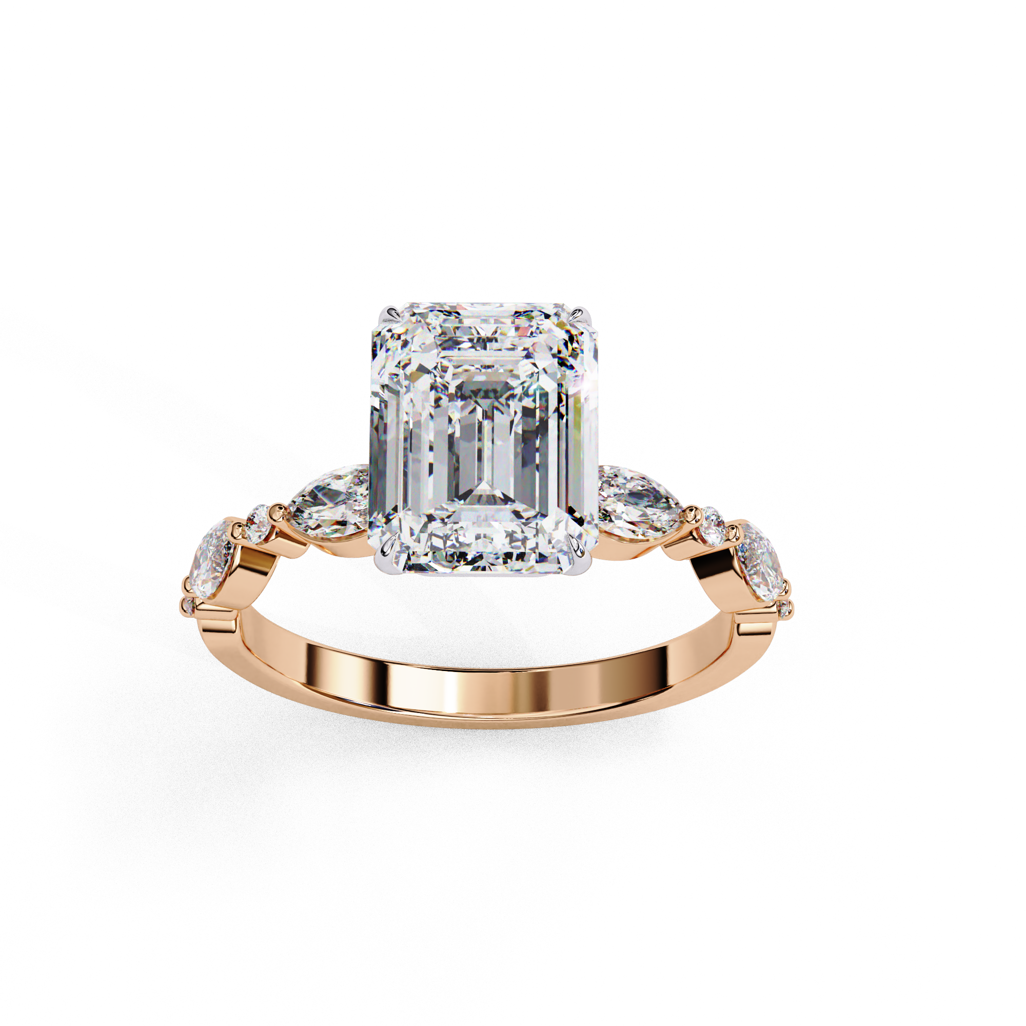 Elysian Emerald Cut Solitaire Ring