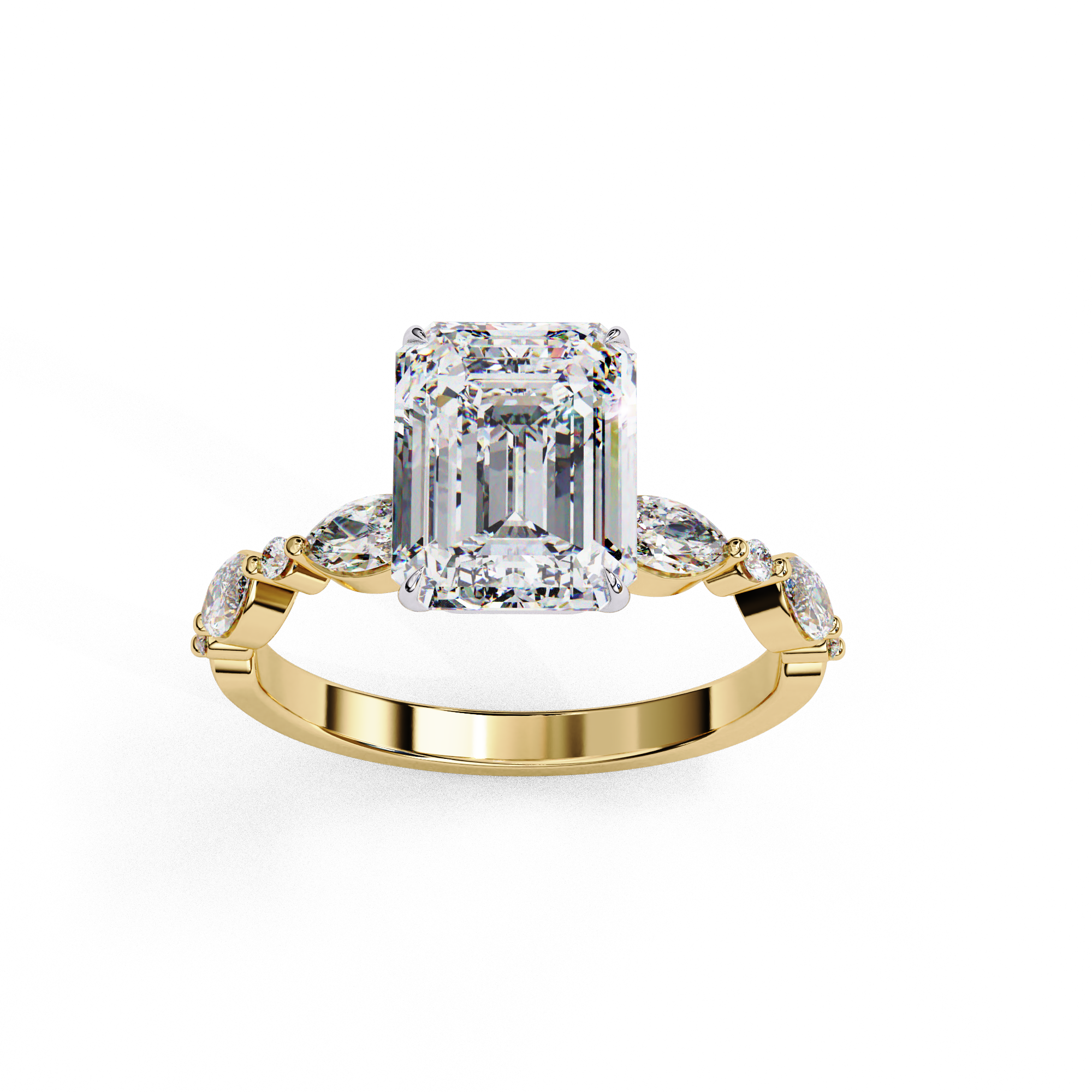 Elysian Emerald Cut Solitaire Ring
