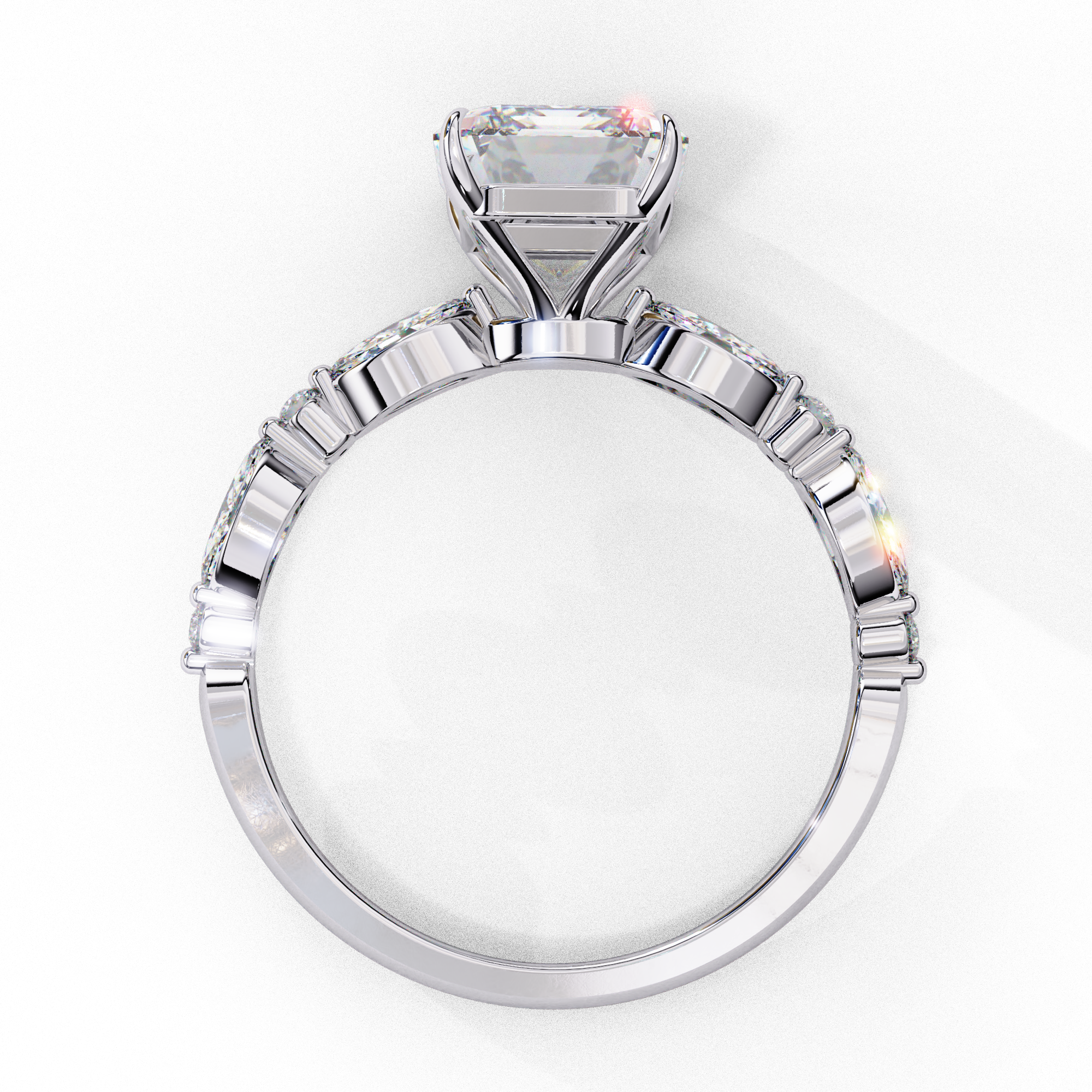 Elysian Emerald Cut Solitaire Ring