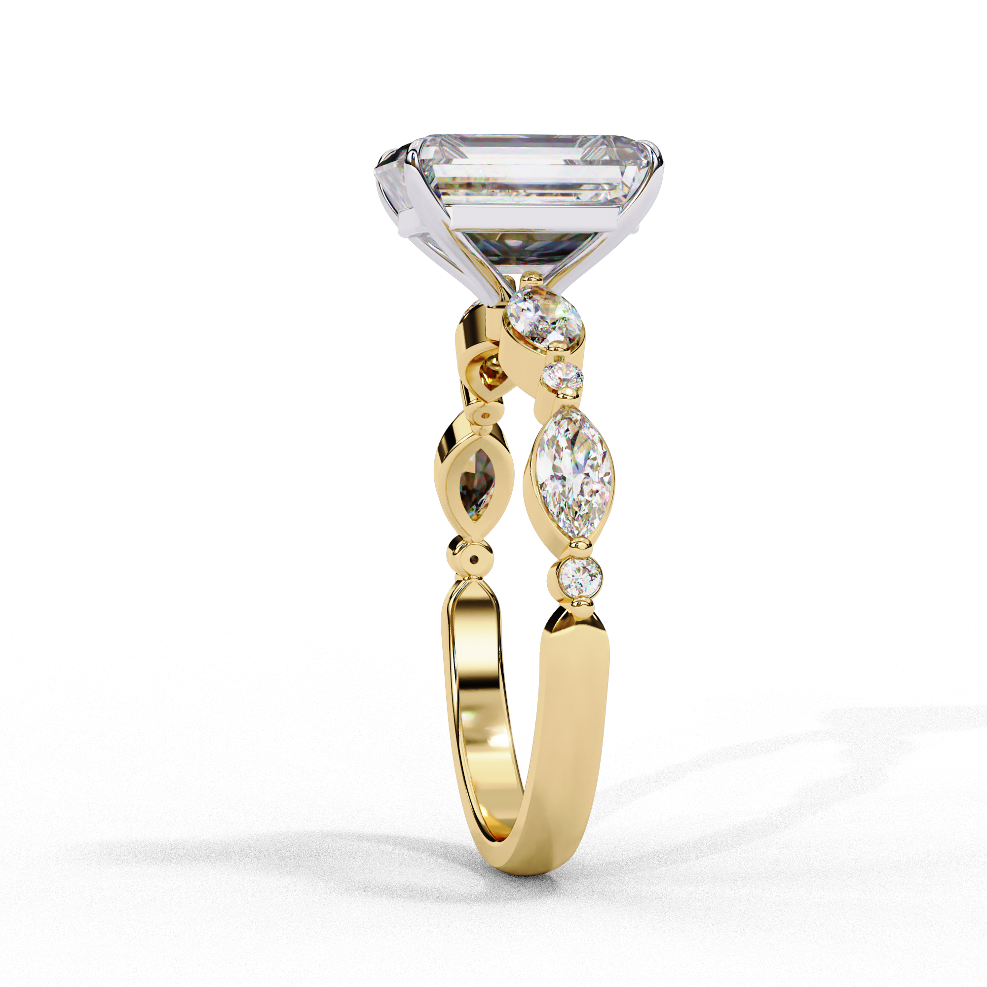 Elysian Emerald Cut Solitaire Ring