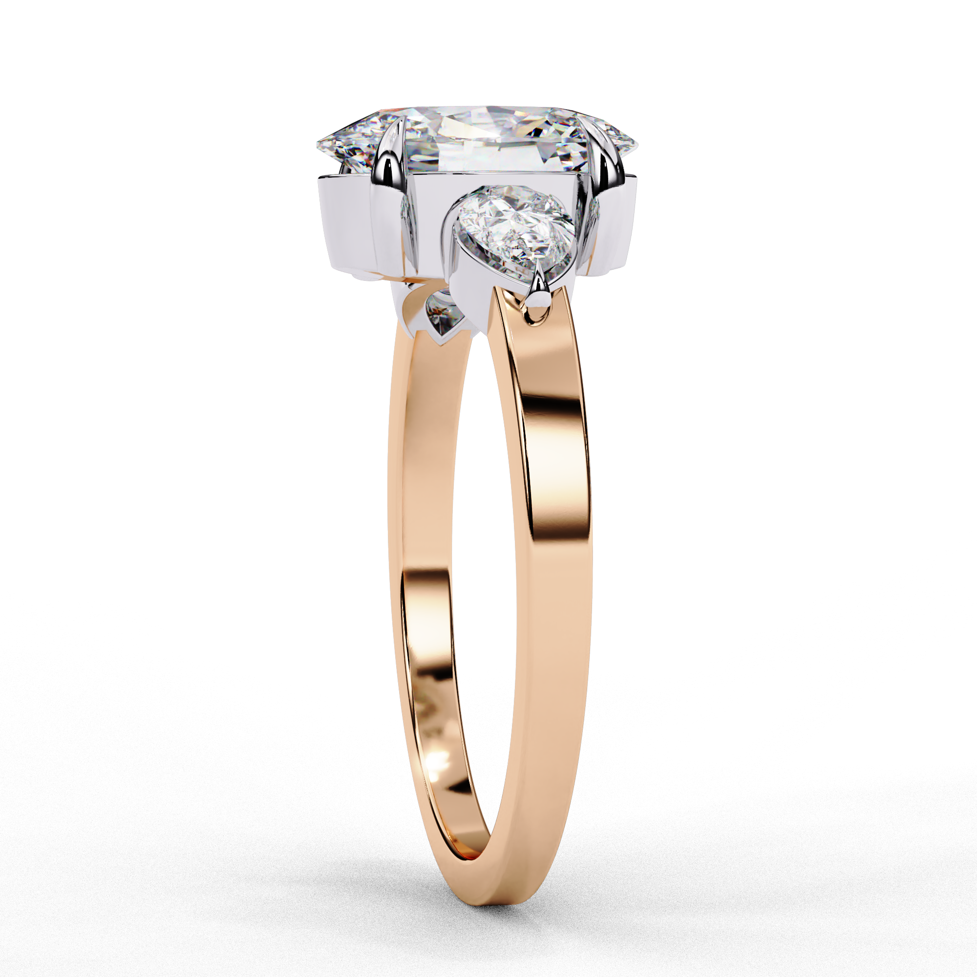 Luminous Cascade Oval Cut Solitaire Ring