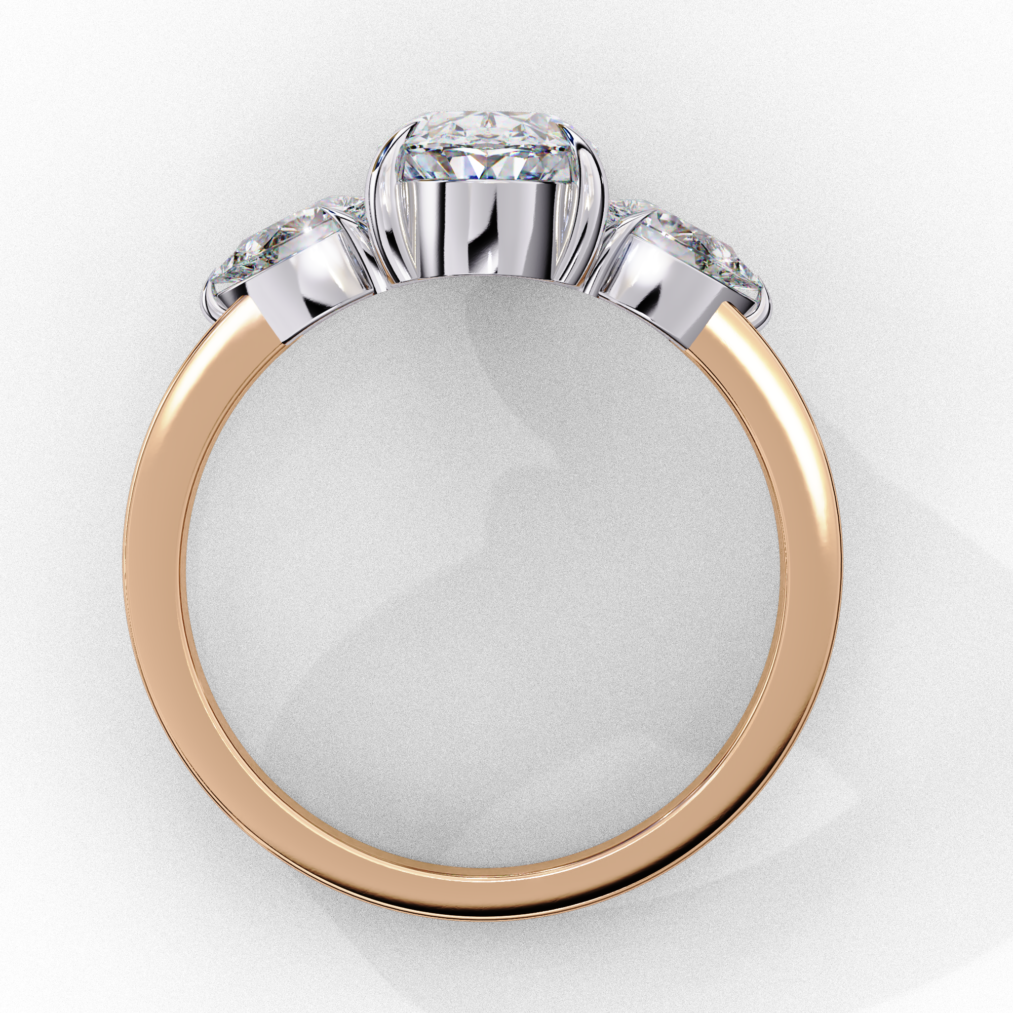 Luminous Cascade Oval Cut Solitaire Ring