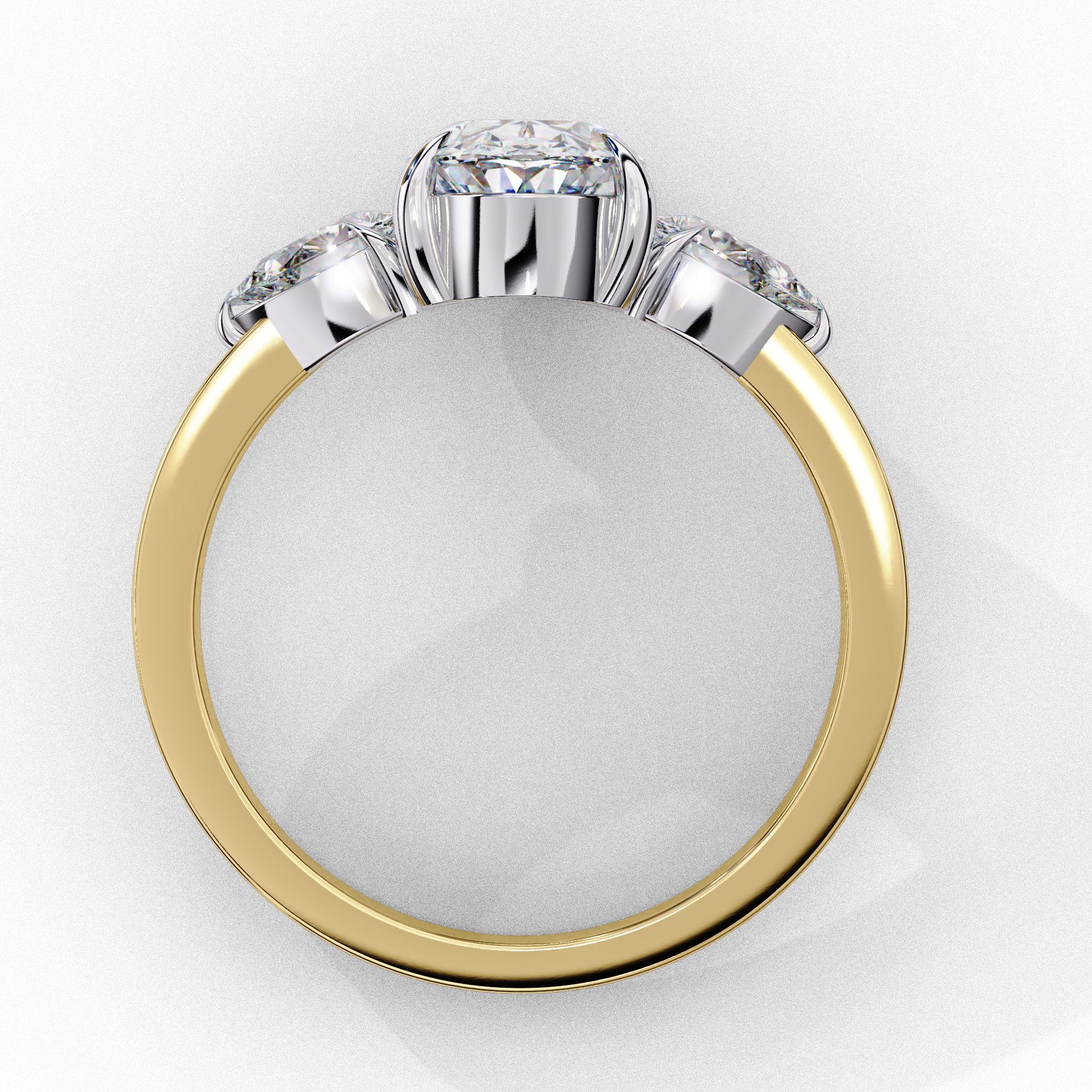 Luminous Cascade Oval Cut Solitaire Ring