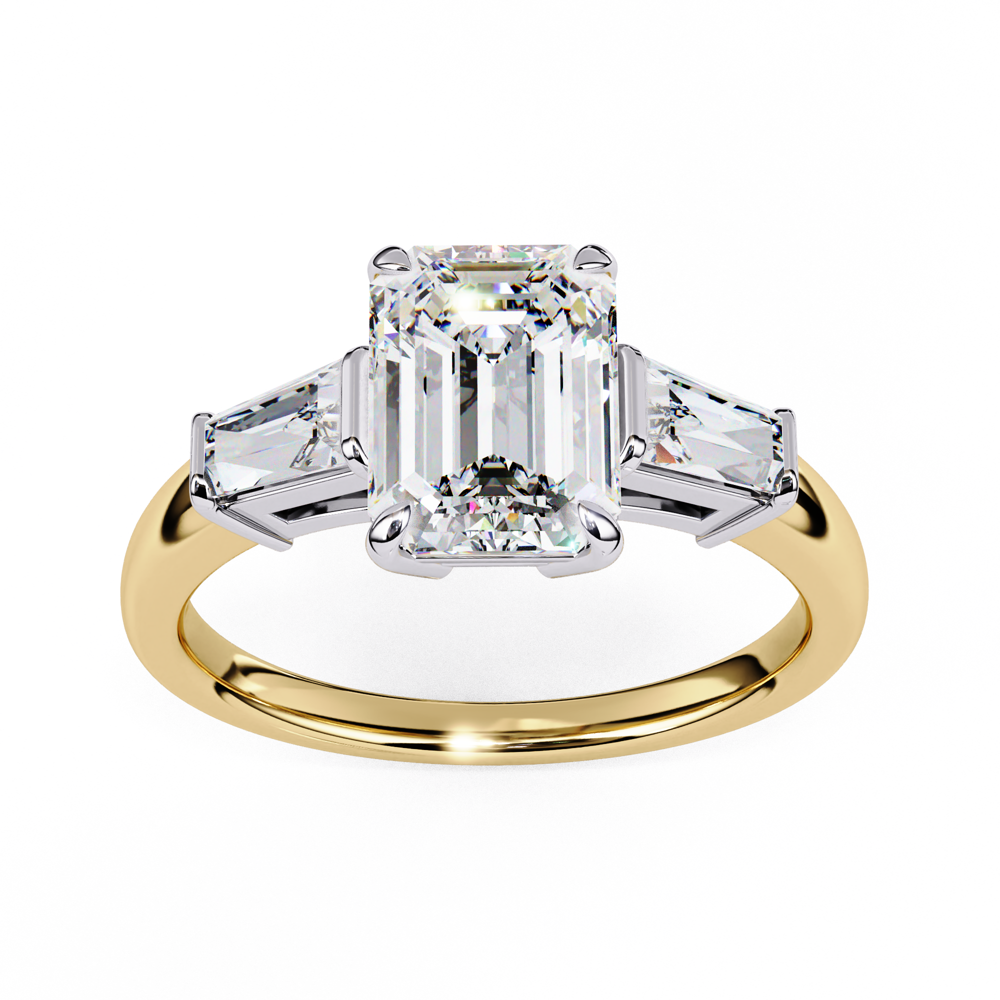 Opulent Emerald Cut Solitaire Ring