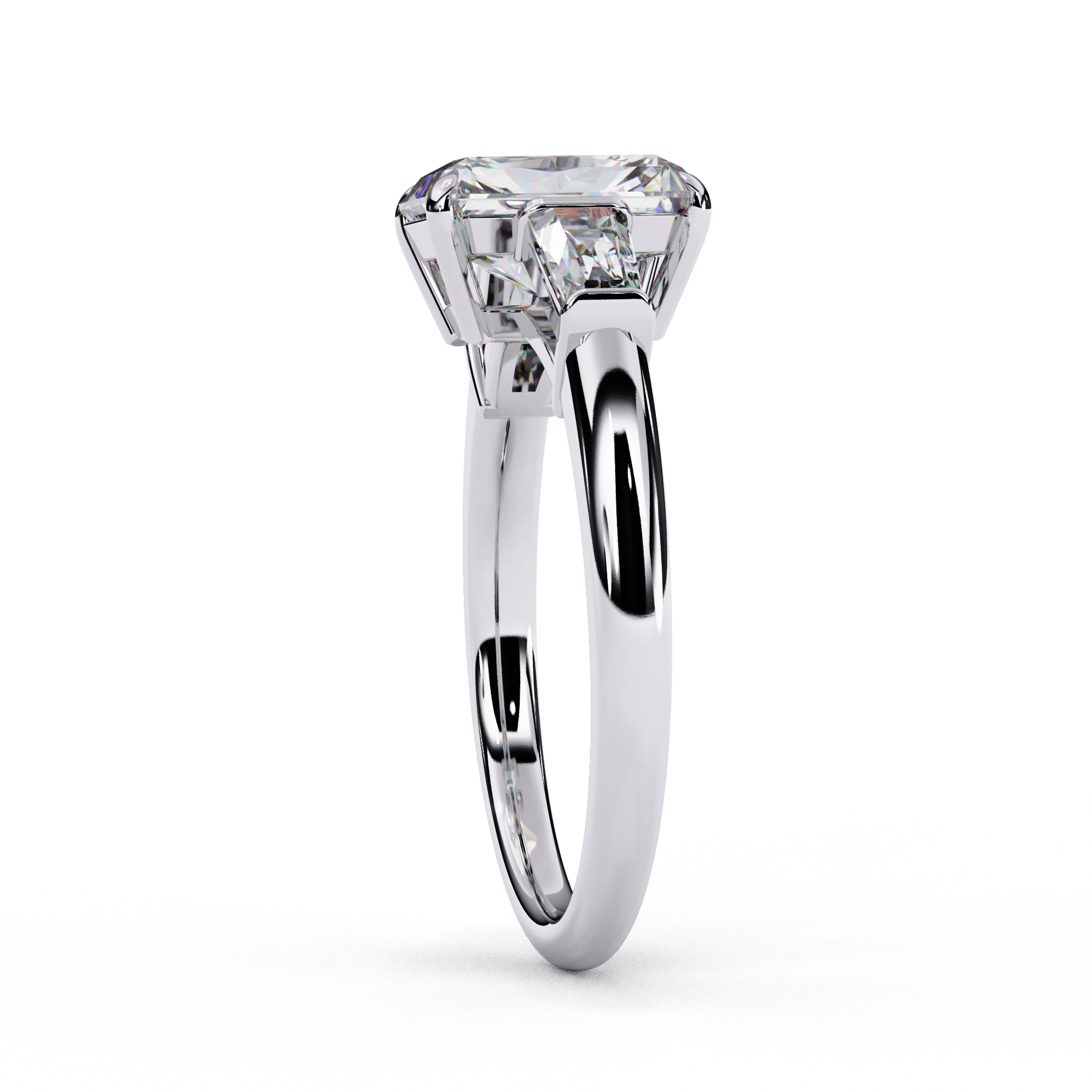 Opulent Emerald Cut Solitaire Ring