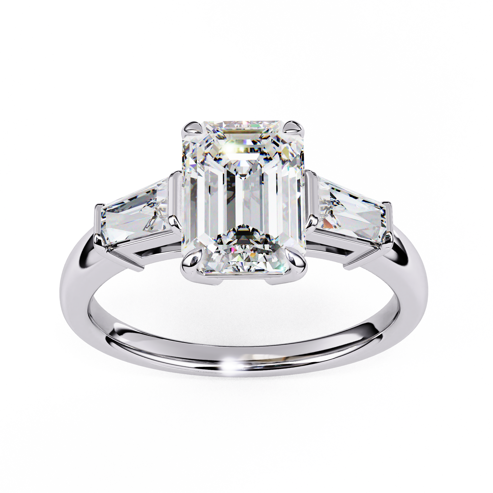 Opulent Emerald Cut Solitaire Ring