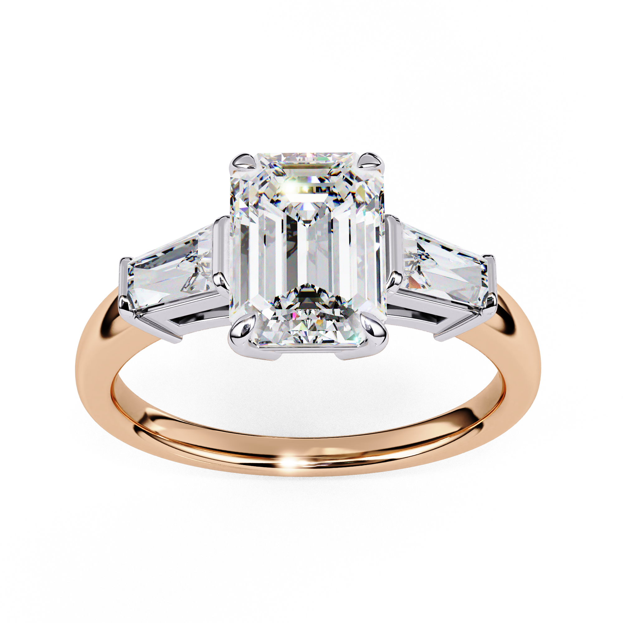 Opulent Emerald Cut Solitaire Ring