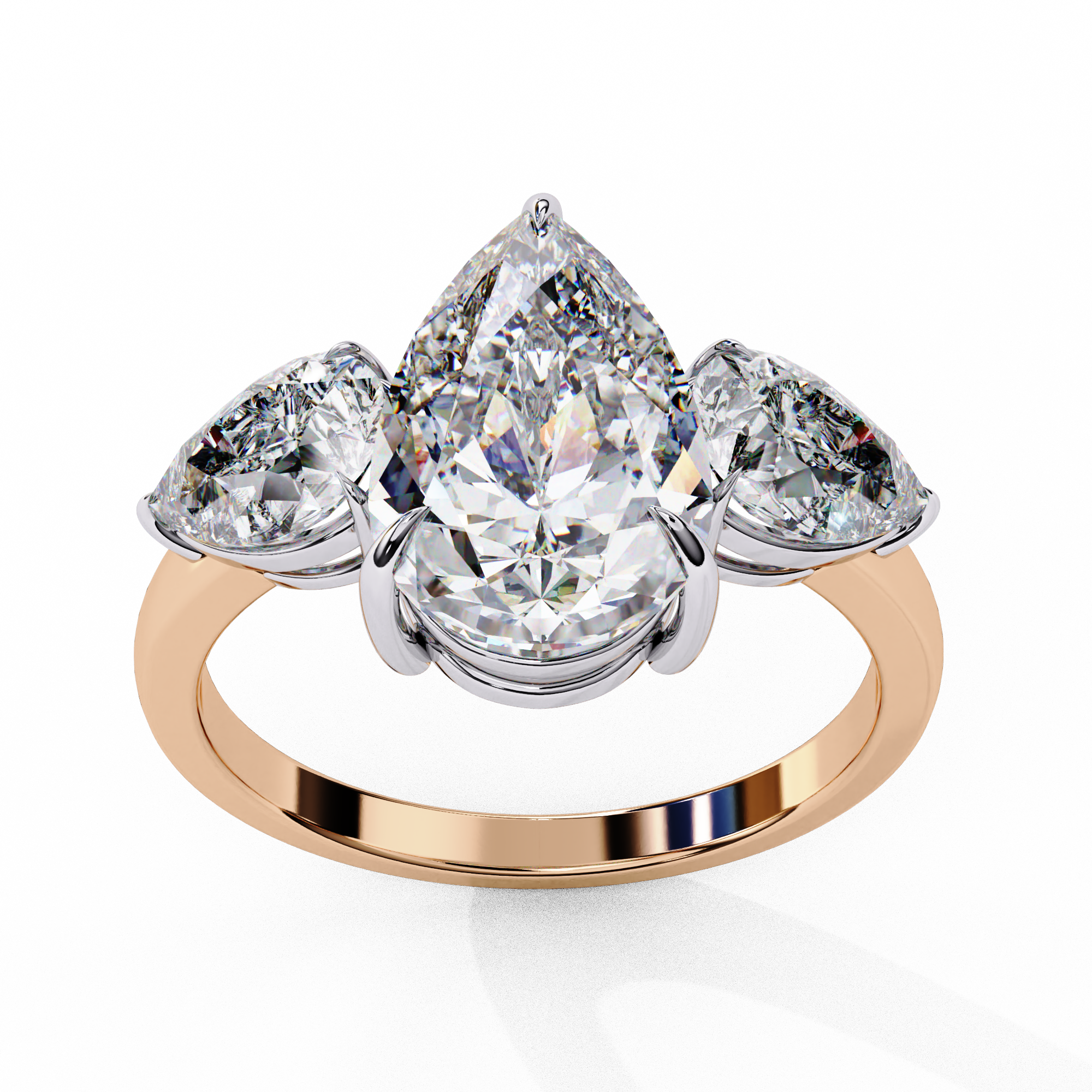 Exquisite Trilogy Pear Cut Ring
